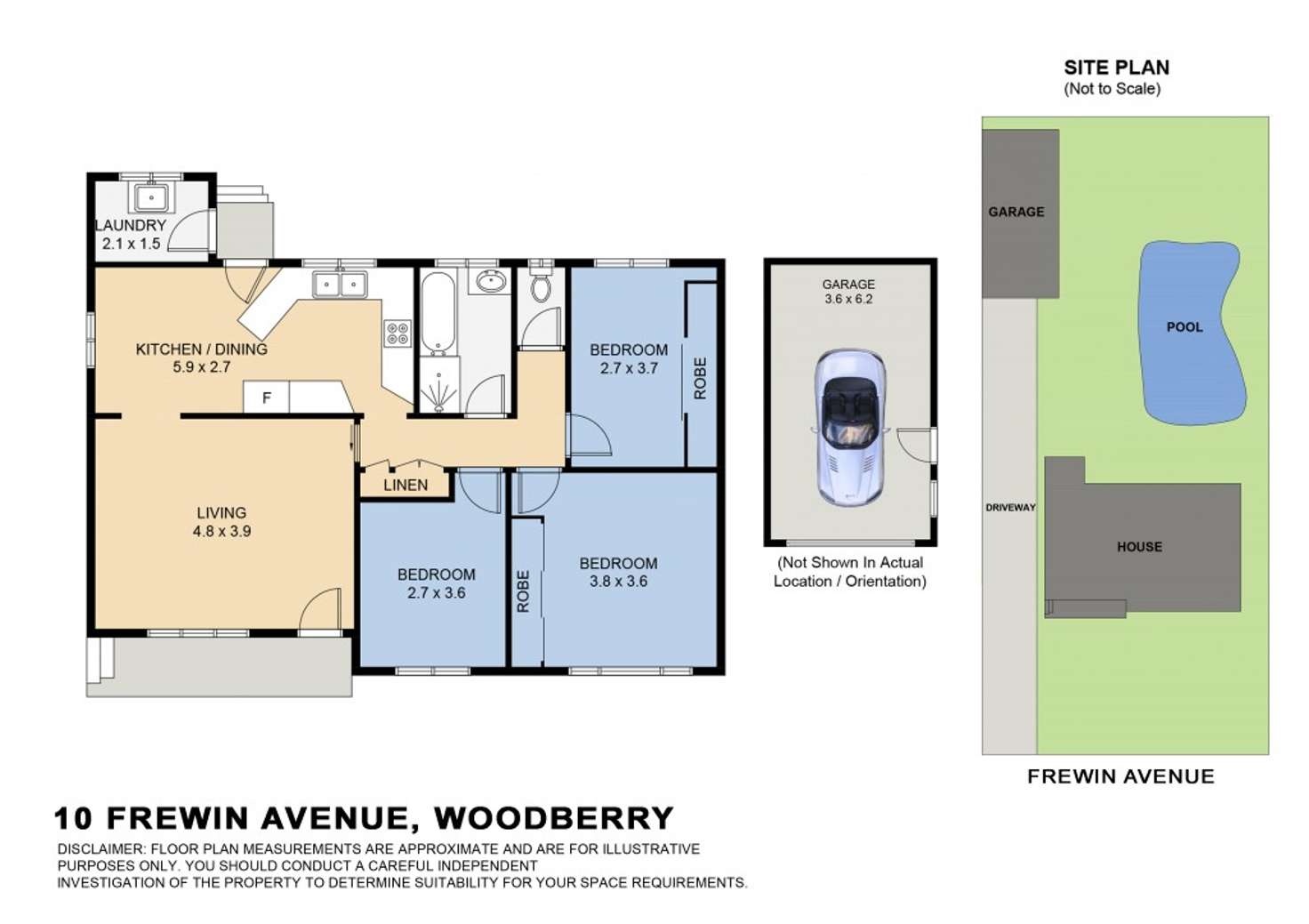 Floorplan of Homely house listing, 10 Frewin Avenue, Woodberry NSW 2322