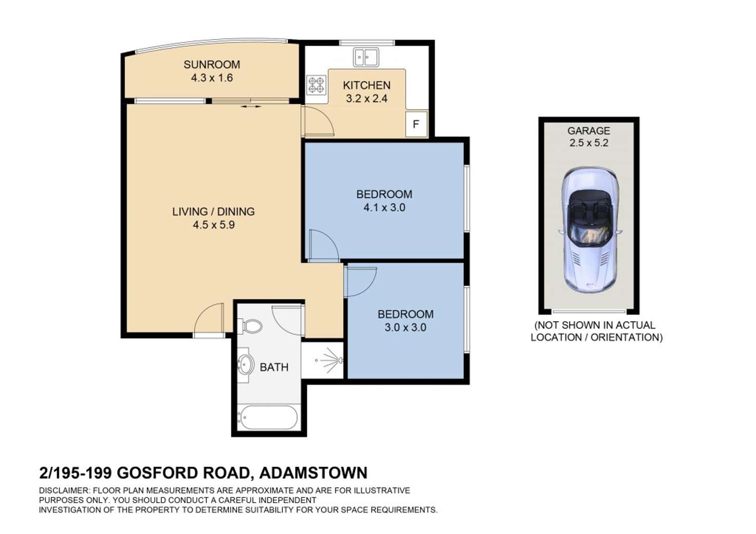 Floorplan of Homely apartment listing, 2/195 -199 Gosford Road, Adamstown NSW 2289