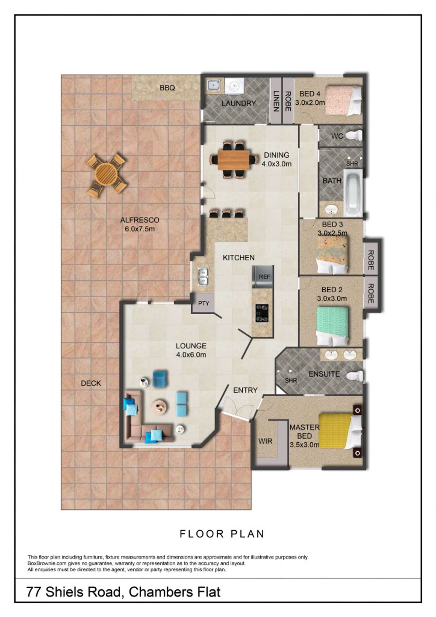 Floorplan of Homely house listing, 77-81 SHIELS ROAD, Chambers Flat QLD 4133