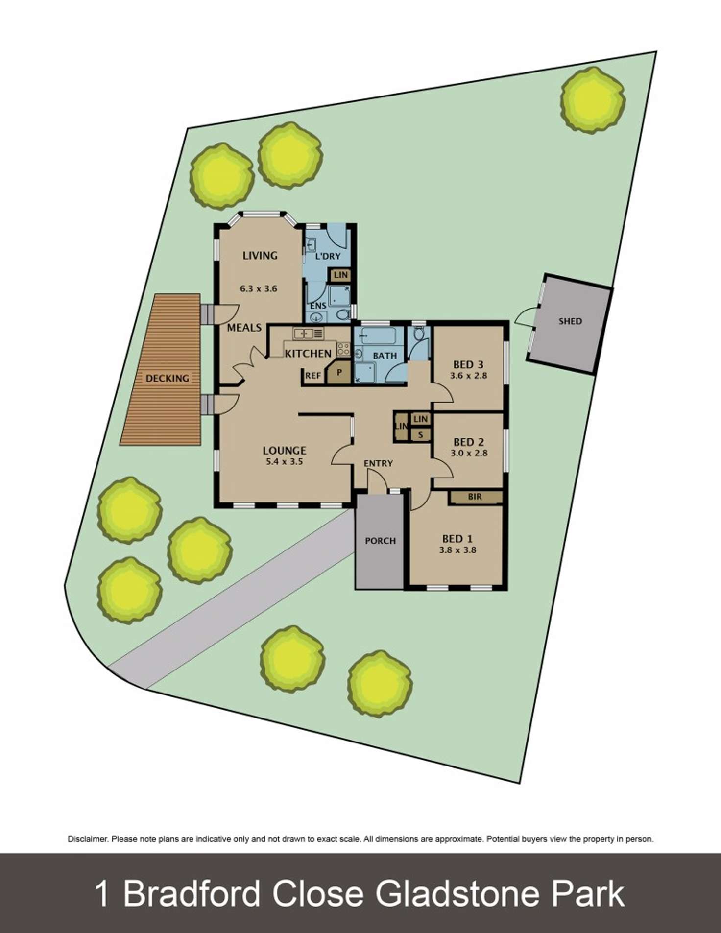 Floorplan of Homely house listing, 1 Bradford Close, Gladstone Park VIC 3043