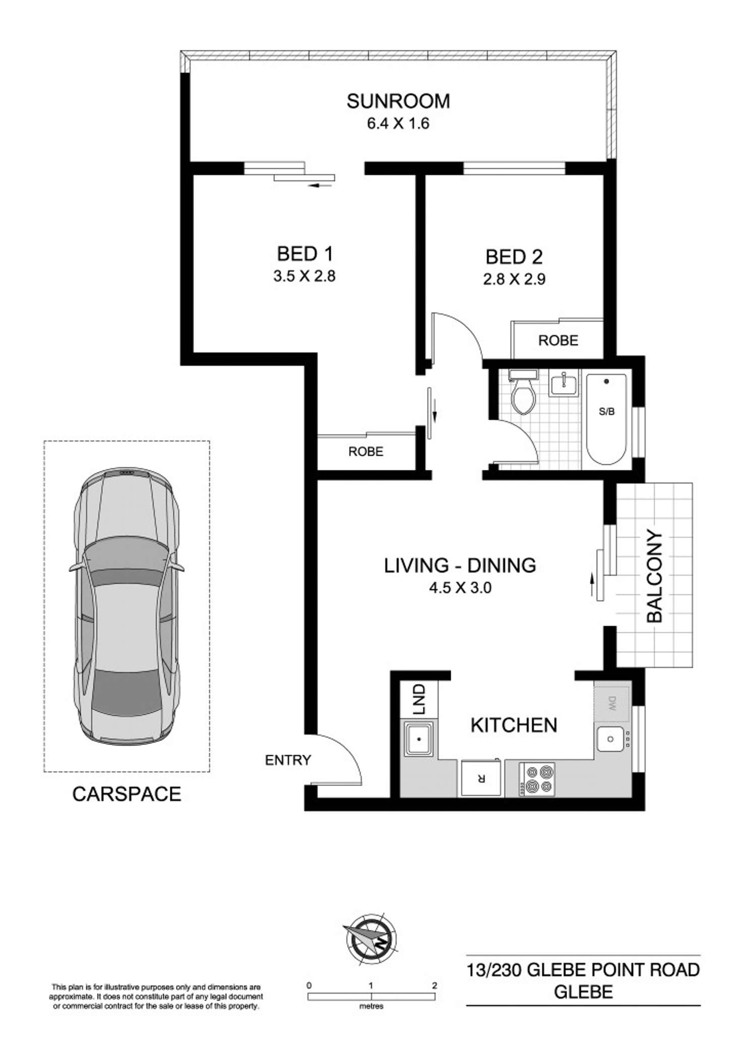 Floorplan of Homely apartment listing, 13/230 Glebe Point Road, Glebe NSW 2037