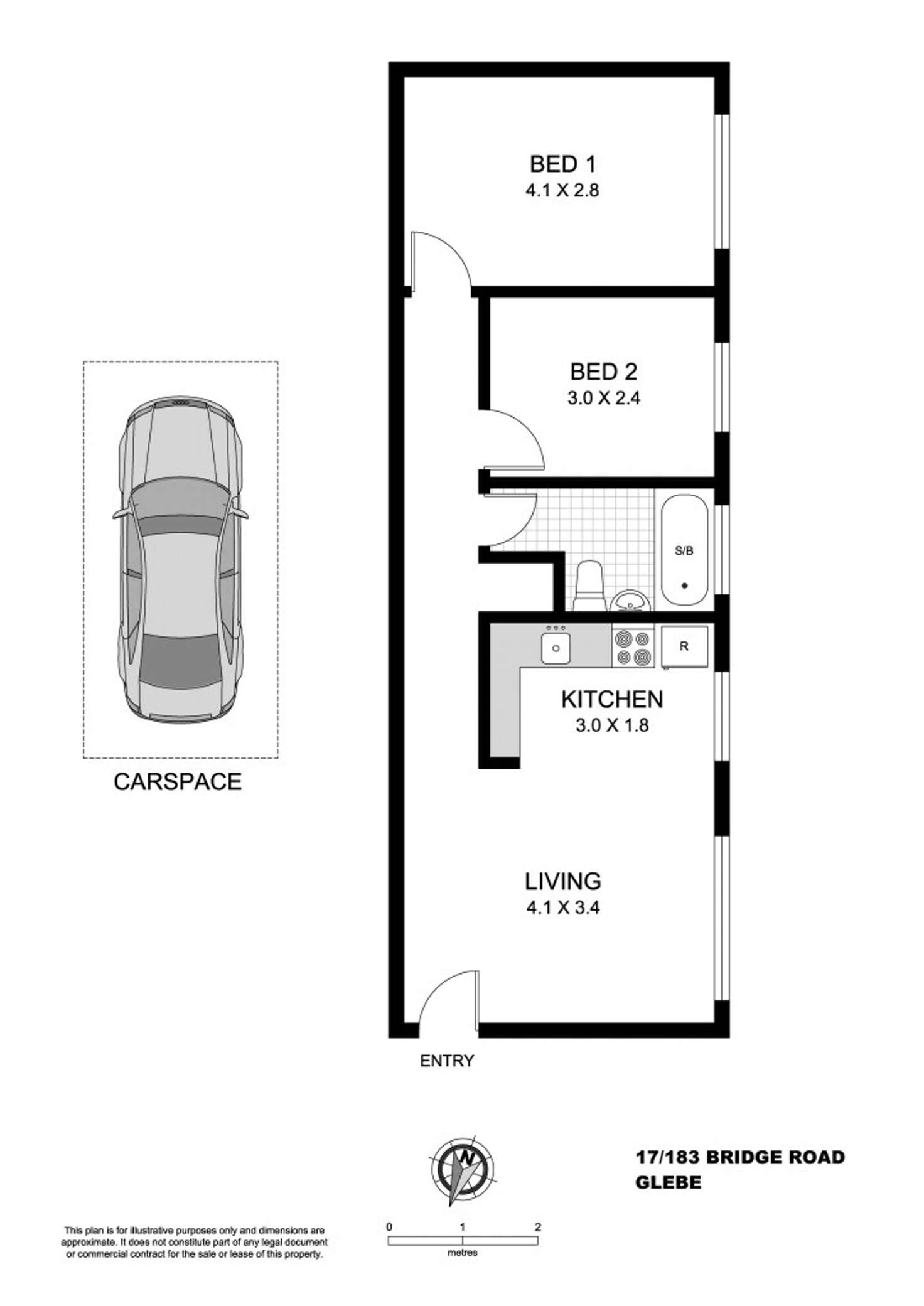 Floorplan of Homely apartment listing, 17/183 Bridge Road, Glebe NSW 2037