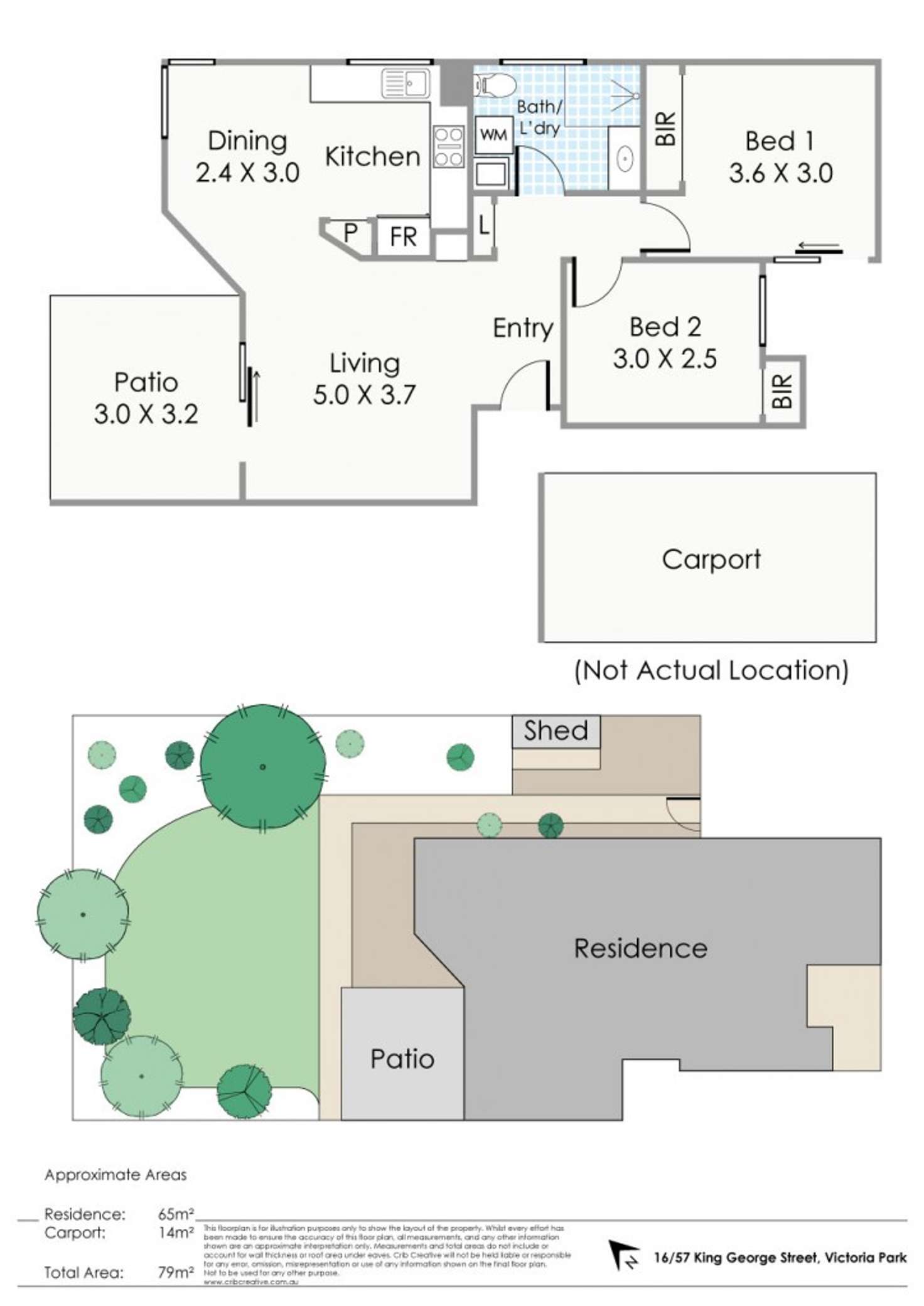 Floorplan of Homely apartment listing, 16/57 King George Street, Victoria Park WA 6100