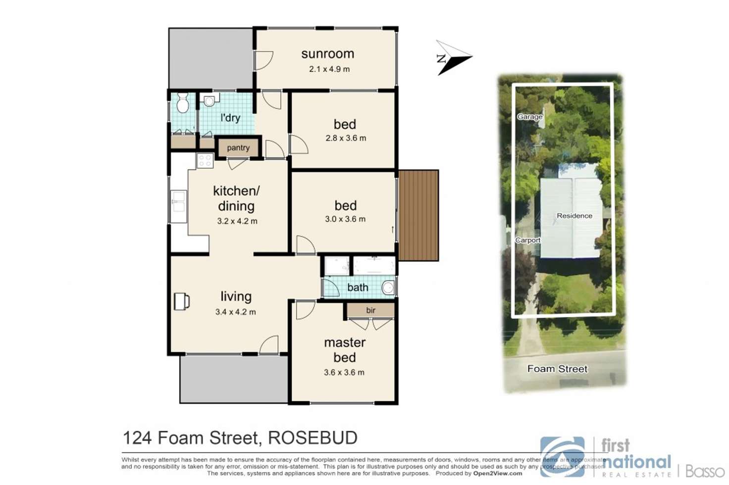 Floorplan of Homely house listing, 124 Foam Street, Rosebud VIC 3939