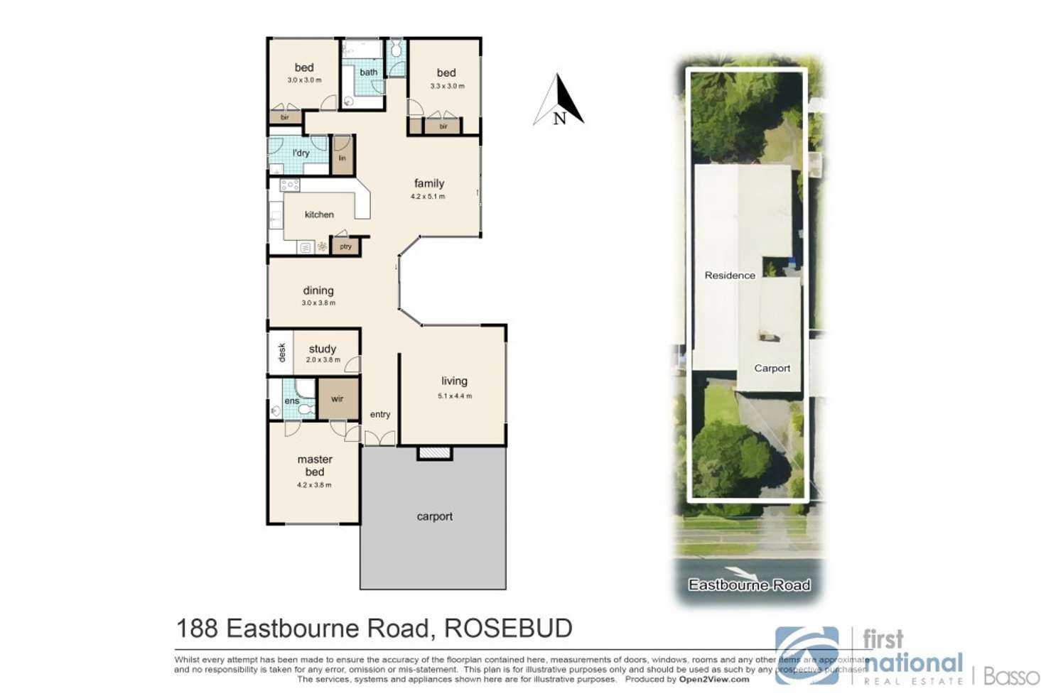 Floorplan of Homely house listing, 188 Eastbourne Road, Rosebud VIC 3939