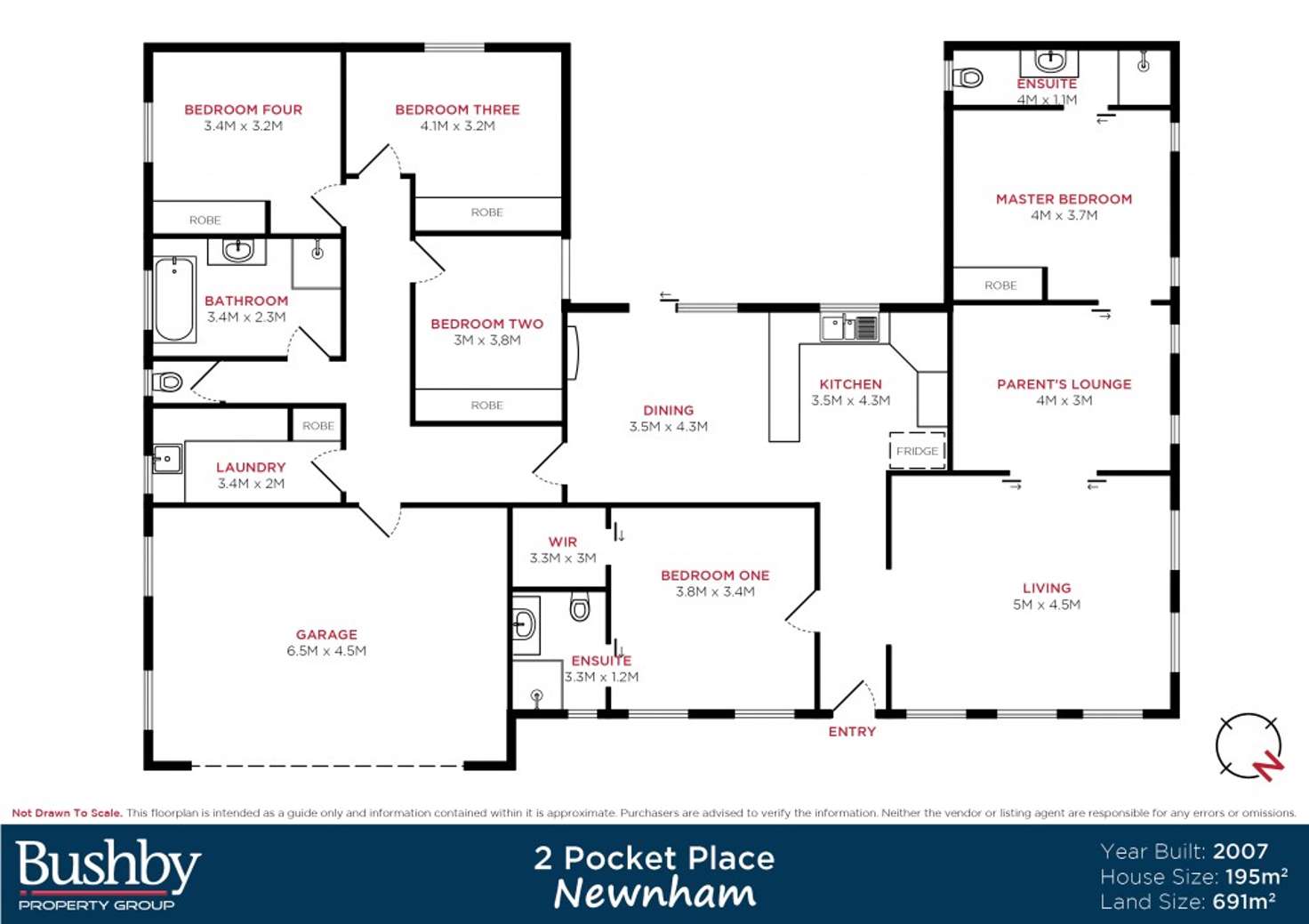 Floorplan of Homely house listing, 2 Pocket Place, Newnham TAS 7248