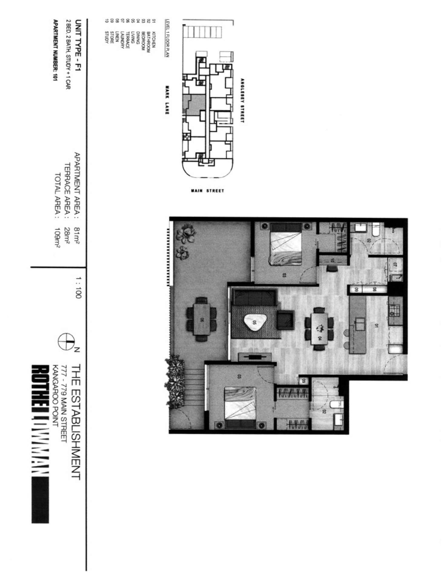 Floorplan of Homely apartment listing, 101/36 Anglesey Street, Kangaroo Point QLD 4169