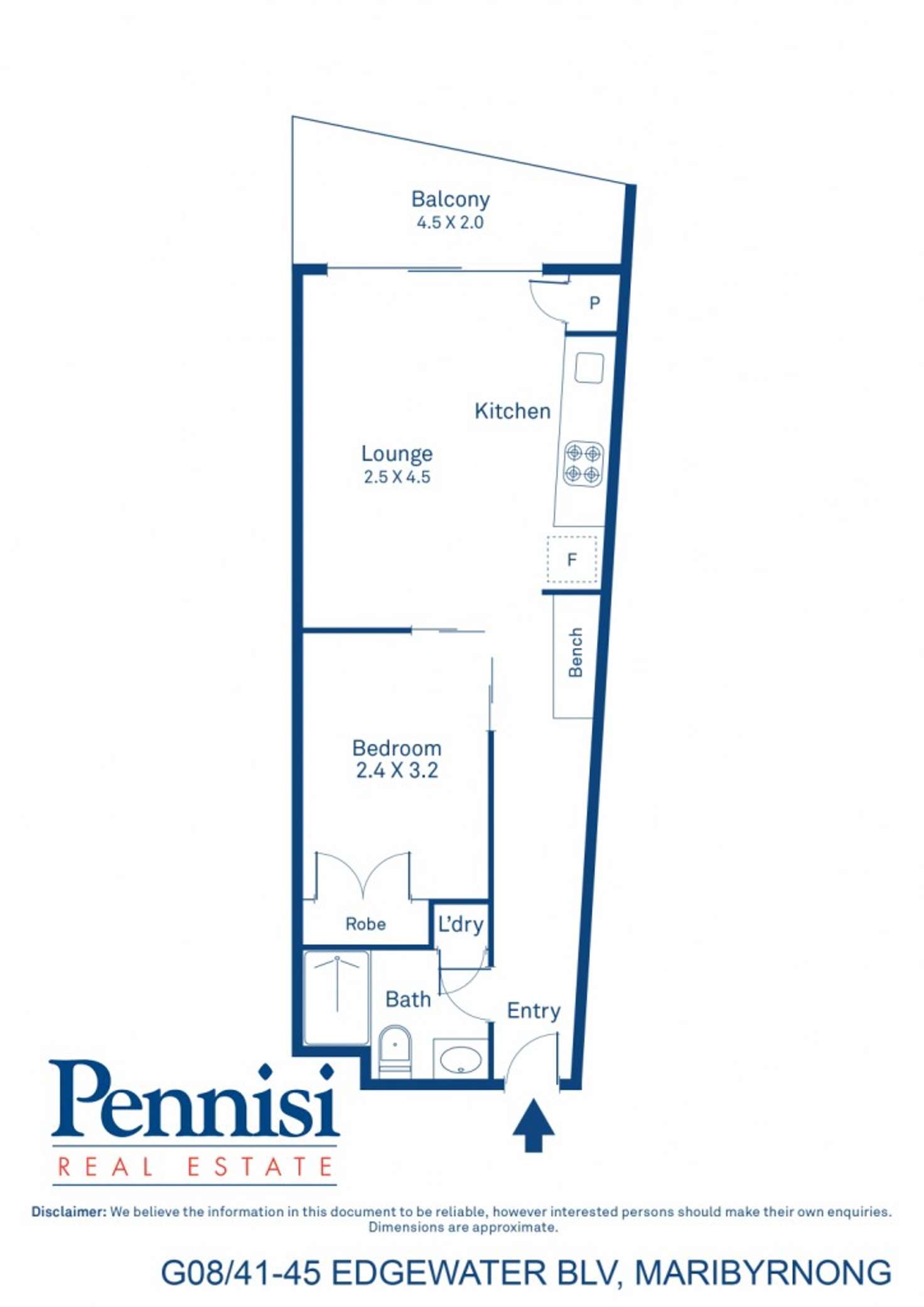 Floorplan of Homely apartment listing, G08/41 Edgewater Boulevard, Maribyrnong VIC 3032