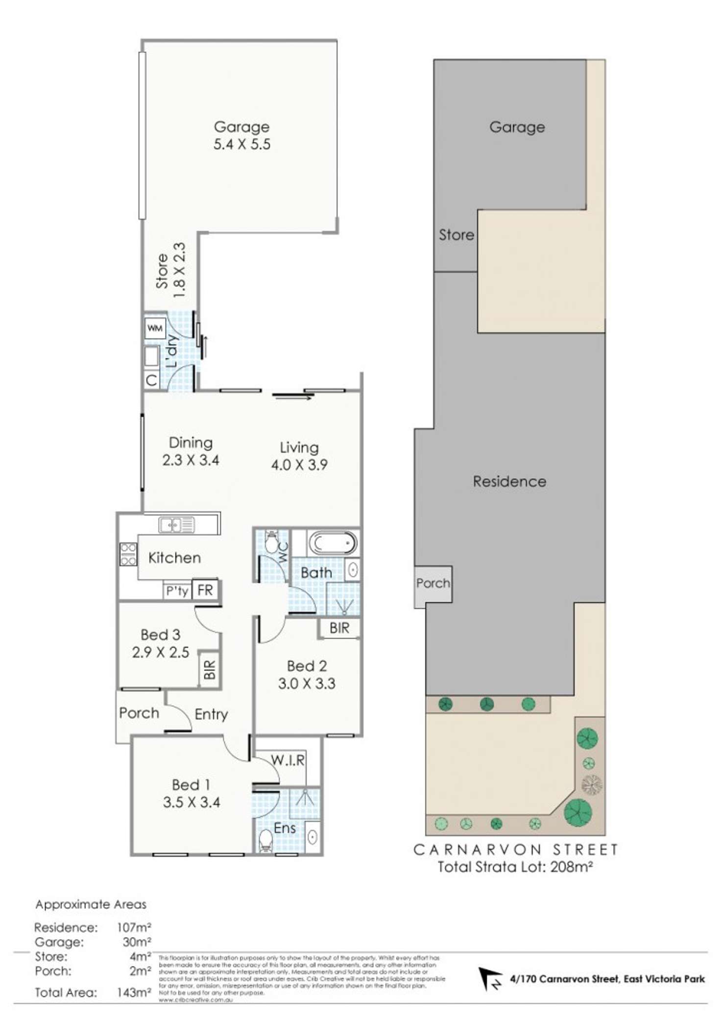 Floorplan of Homely villa listing, 4/170 Carnarvon Street, East Victoria Park WA 6101