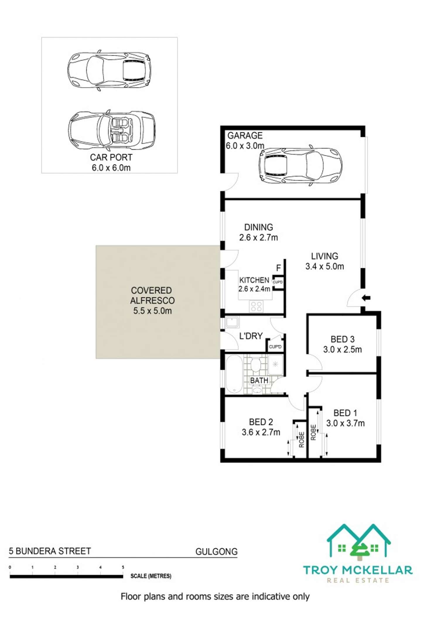 Floorplan of Homely house listing, 5 Bunderra Street, Gulgong NSW 2852