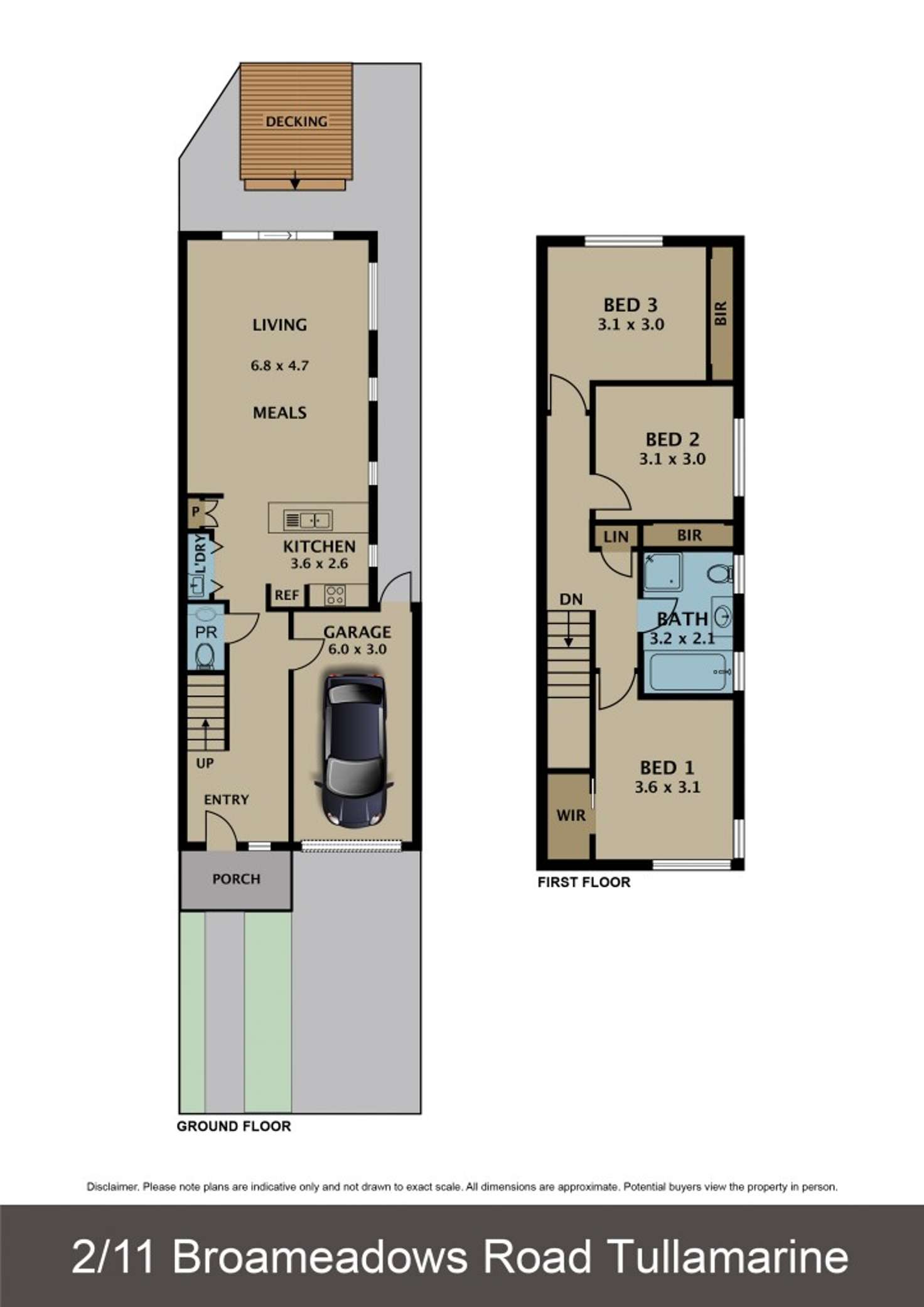 Floorplan of Homely townhouse listing, 2/11 Broadmeadows Road, Tullamarine VIC 3043