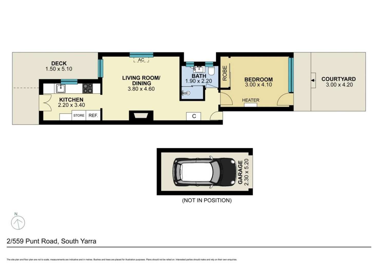 Floorplan of Homely apartment listing, 2/559 Punt Road, South Yarra VIC 3141