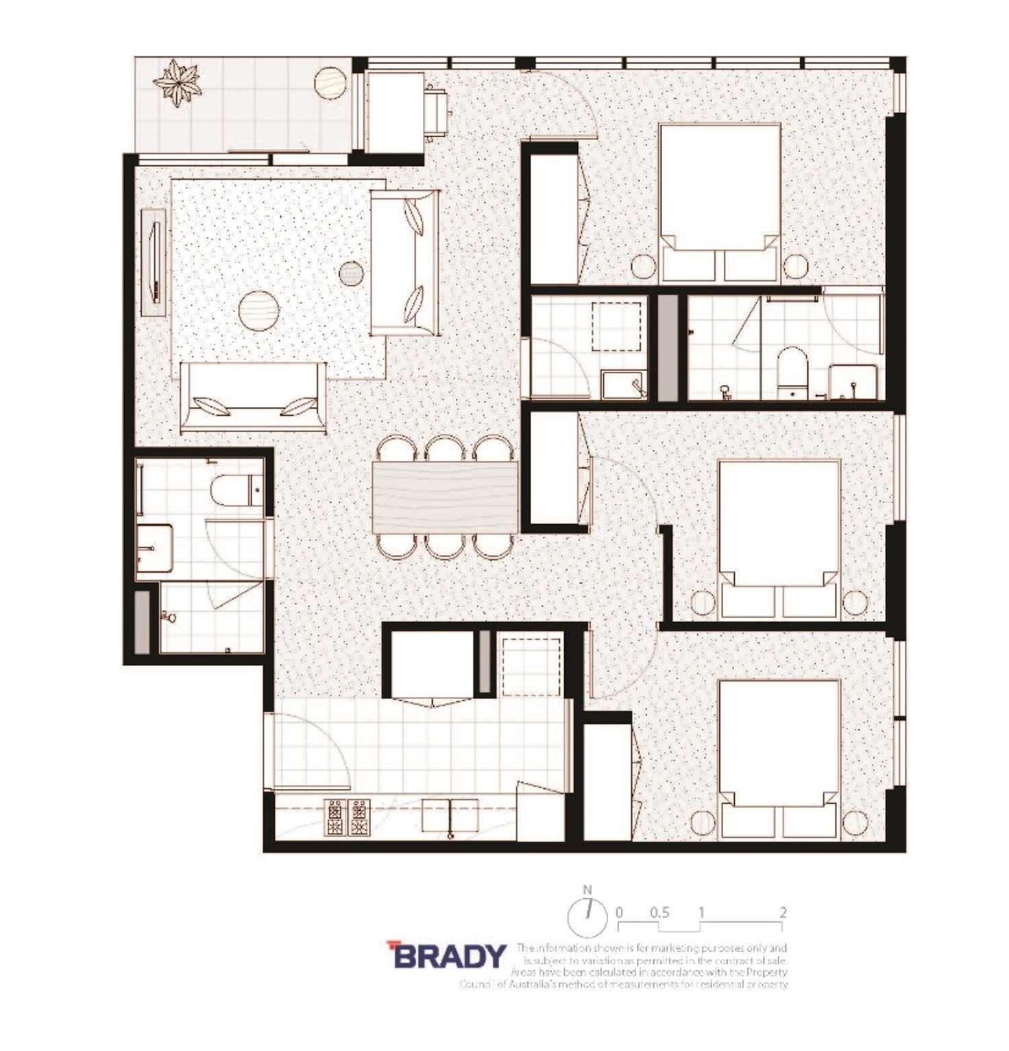 Floorplan of Homely apartment listing, 6509/500 Elizabeth Street, Melbourne VIC 3000