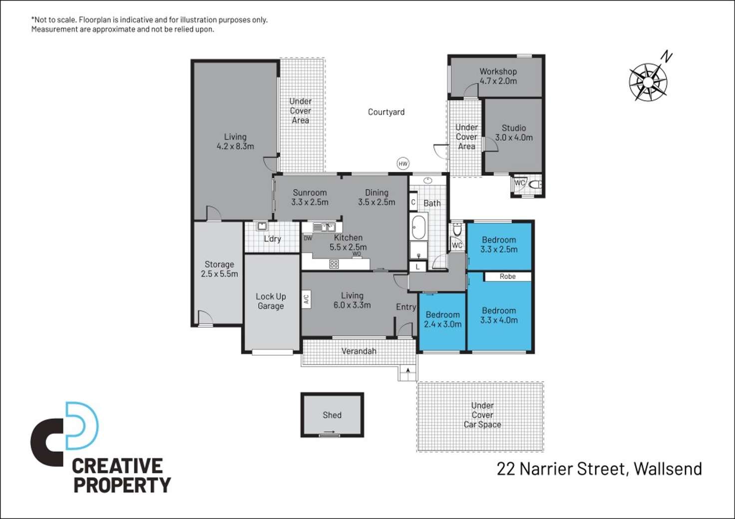 Floorplan of Homely house listing, 22 Narrier Street, Wallsend NSW 2287