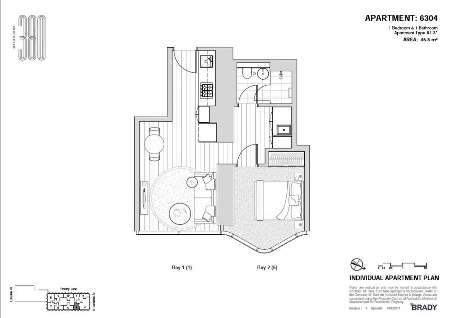 Floorplan of Homely apartment listing, 6304/371 Little Lonsdale Street, Melbourne VIC 3000