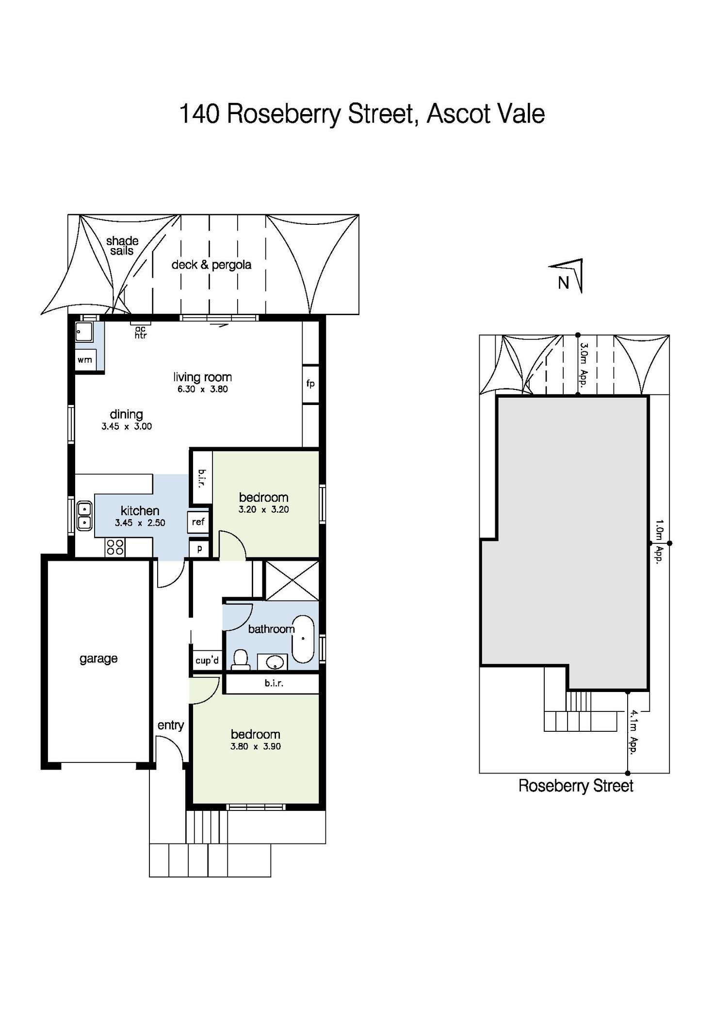 Floorplan of Homely house listing, 140 Roseberry Street, Ascot Vale VIC 3032