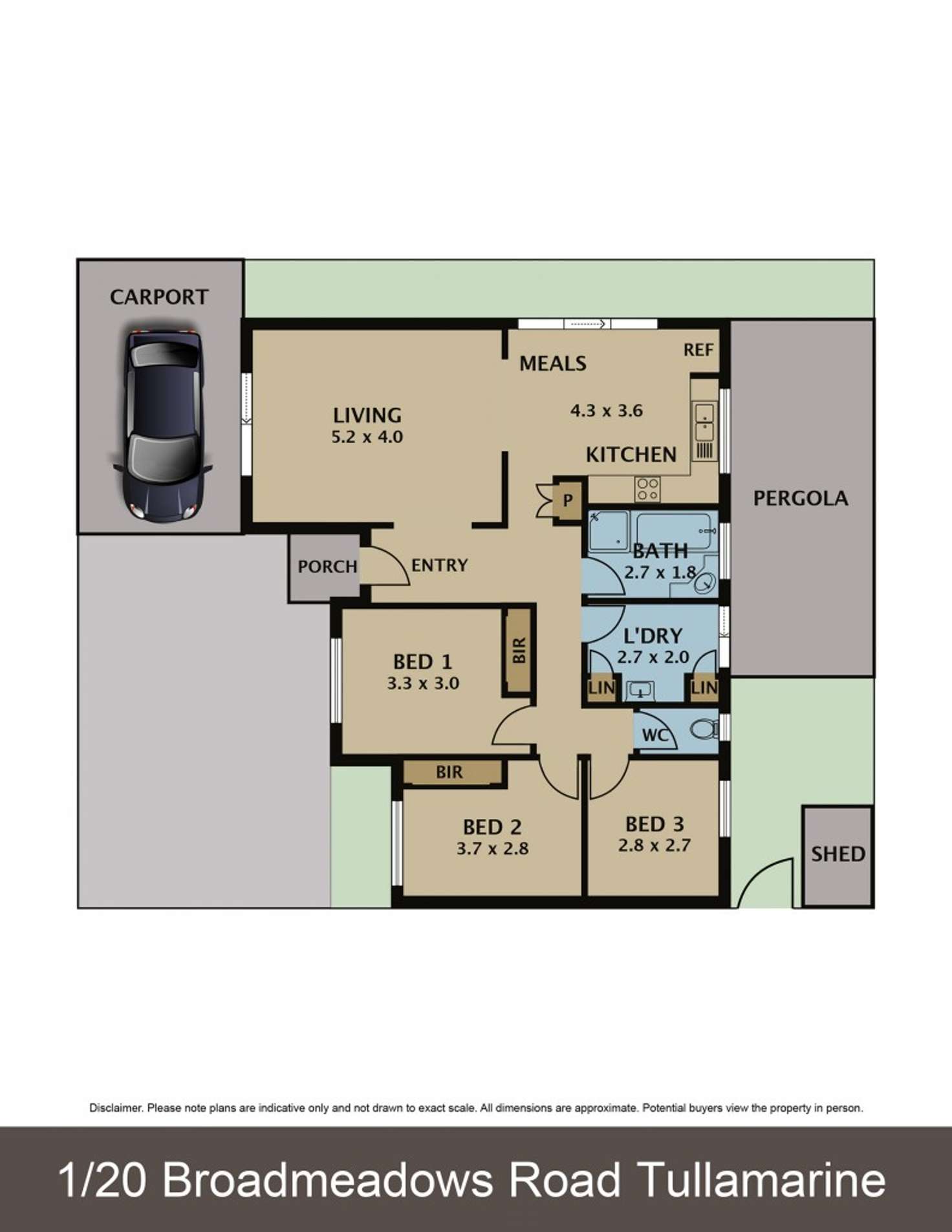 Floorplan of Homely unit listing, 1/20 Broadmeadows Road, Tullamarine VIC 3043