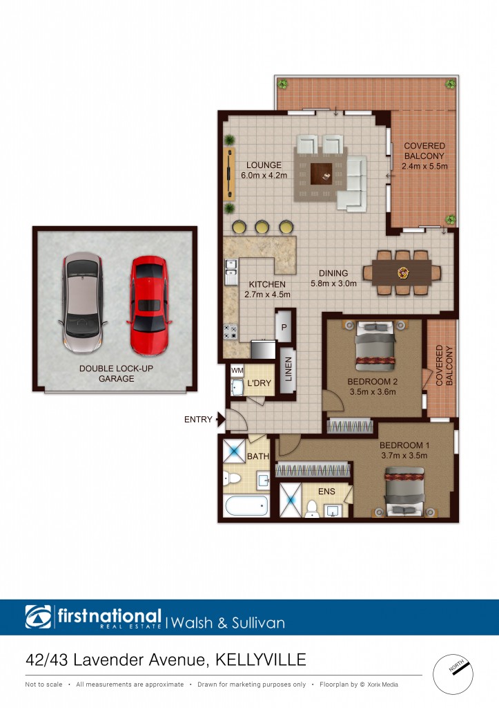 Floorplan of Homely apartment listing, 42/43 Lavender Avenue, Kellyville NSW 2155