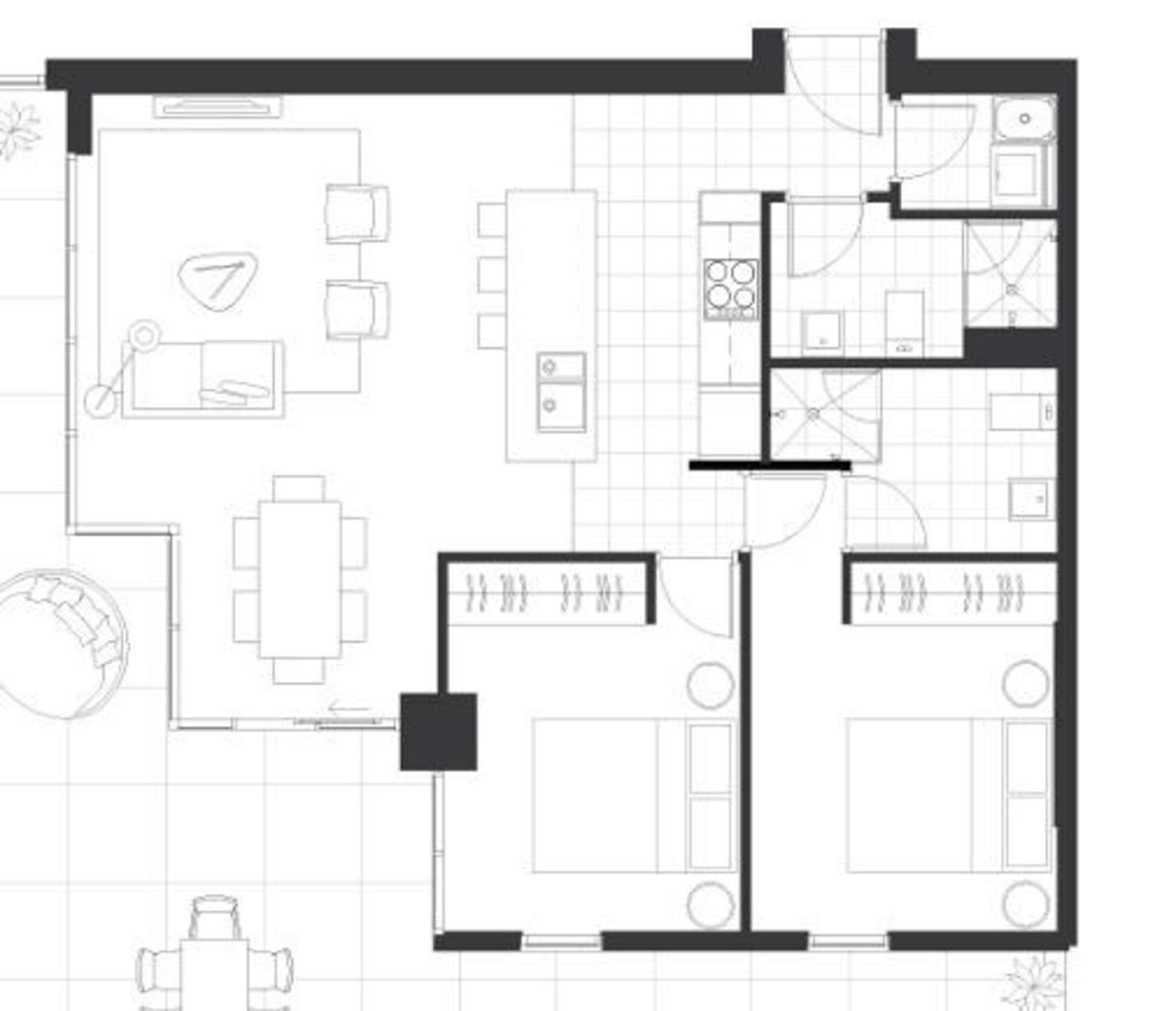 Floorplan of Homely apartment listing, 2910/45 Clarke Street, Southbank VIC 3006