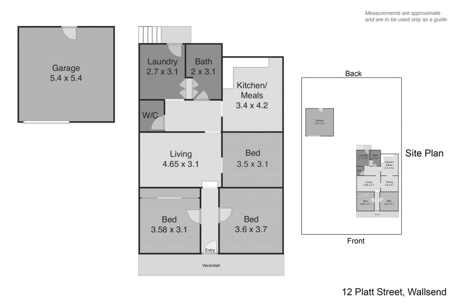 Floorplan of Homely house listing, 12 Platt Street, Wallsend NSW 2287