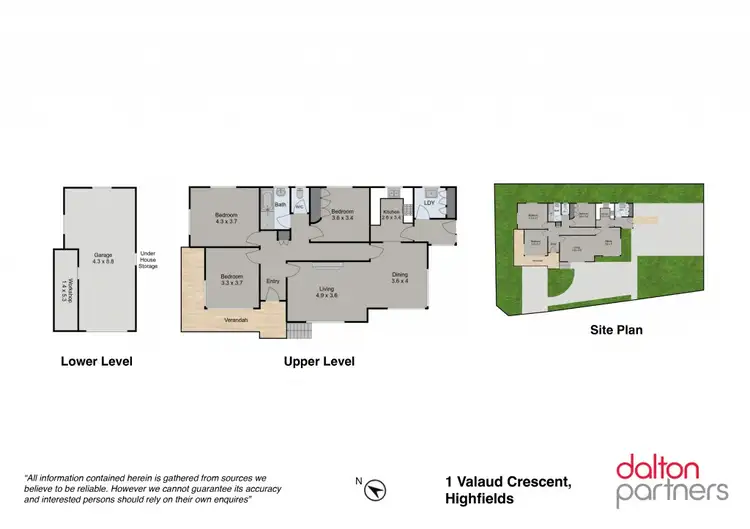 Floorplan of Homely house listing, 1 Valaud Crescent, Highfields NSW 2289