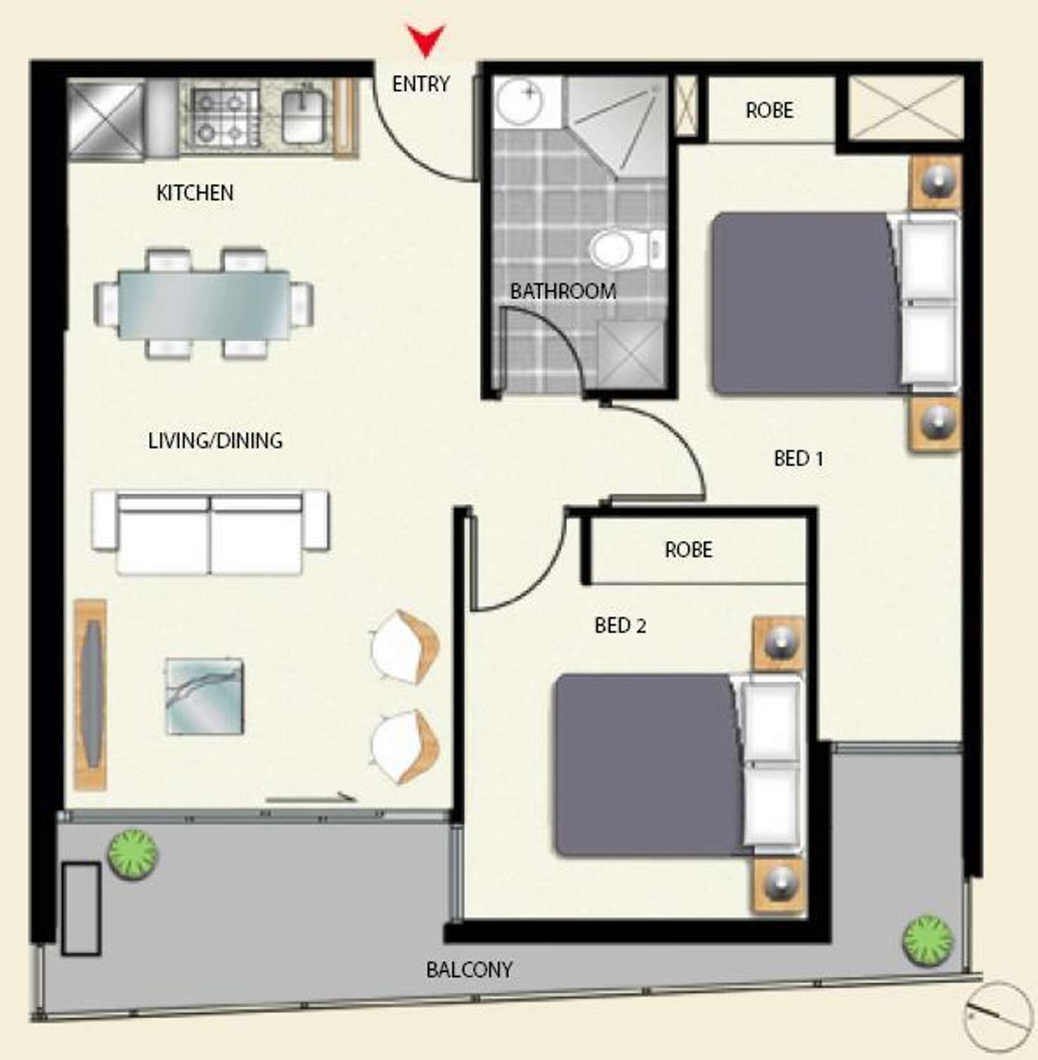 Floorplan of Homely apartment listing, 2007/380 Little Lonsdale Street, Melbourne VIC 3000