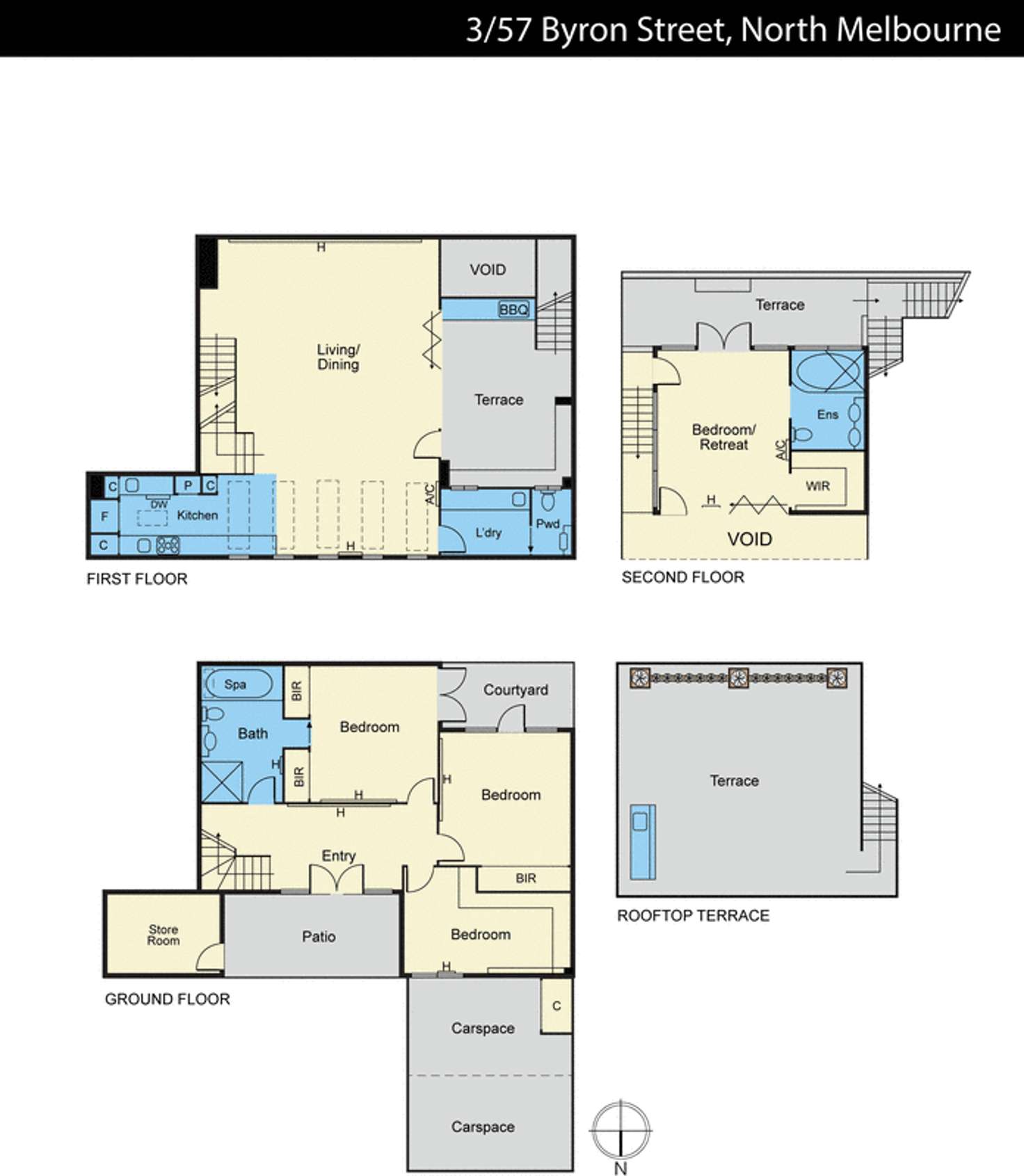 Floorplan of Homely house listing, 3/57 Byron Street, North Melbourne VIC 3051