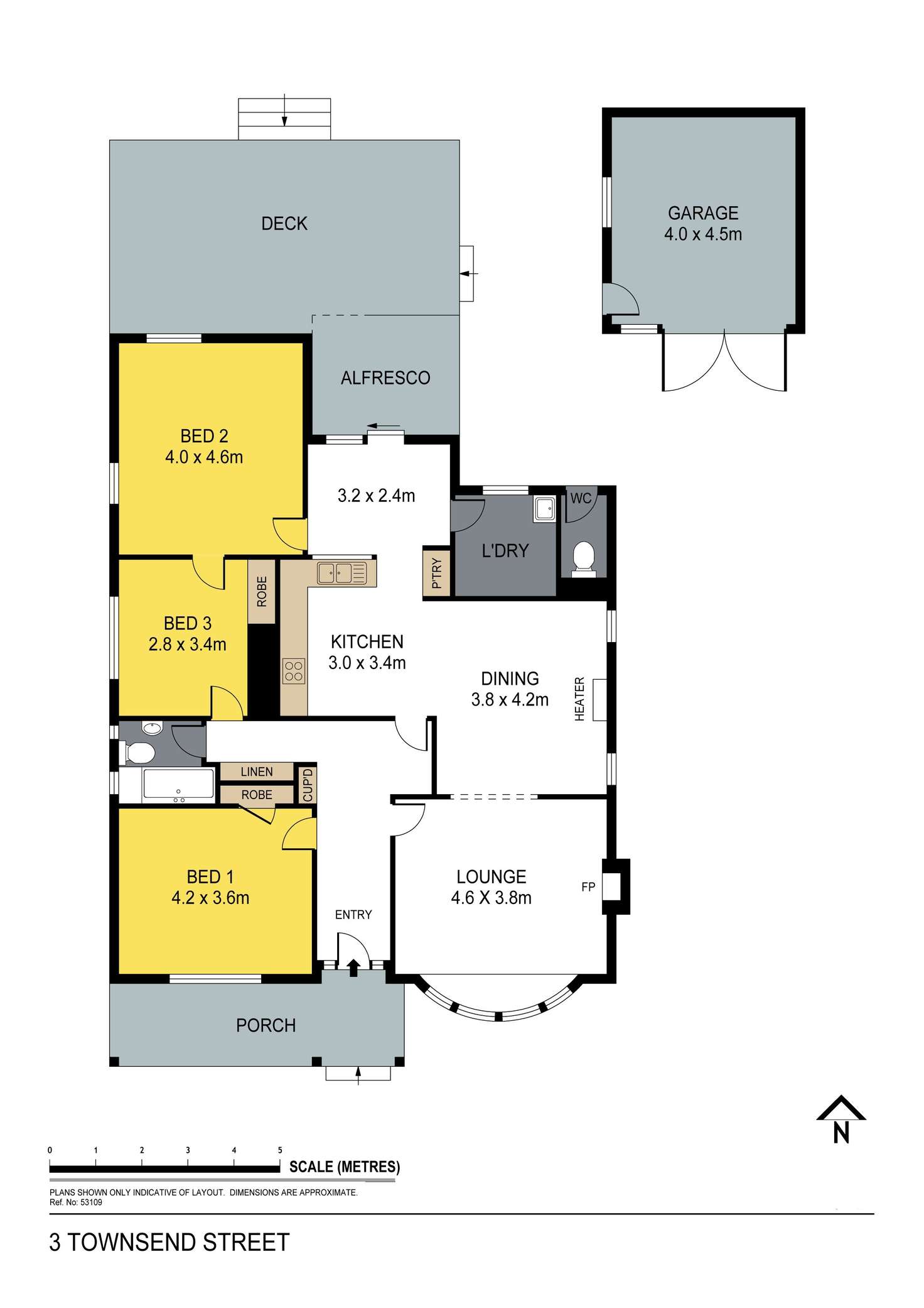 Floorplan of Homely house listing, 3 Townsend Street, Kennington VIC 3550