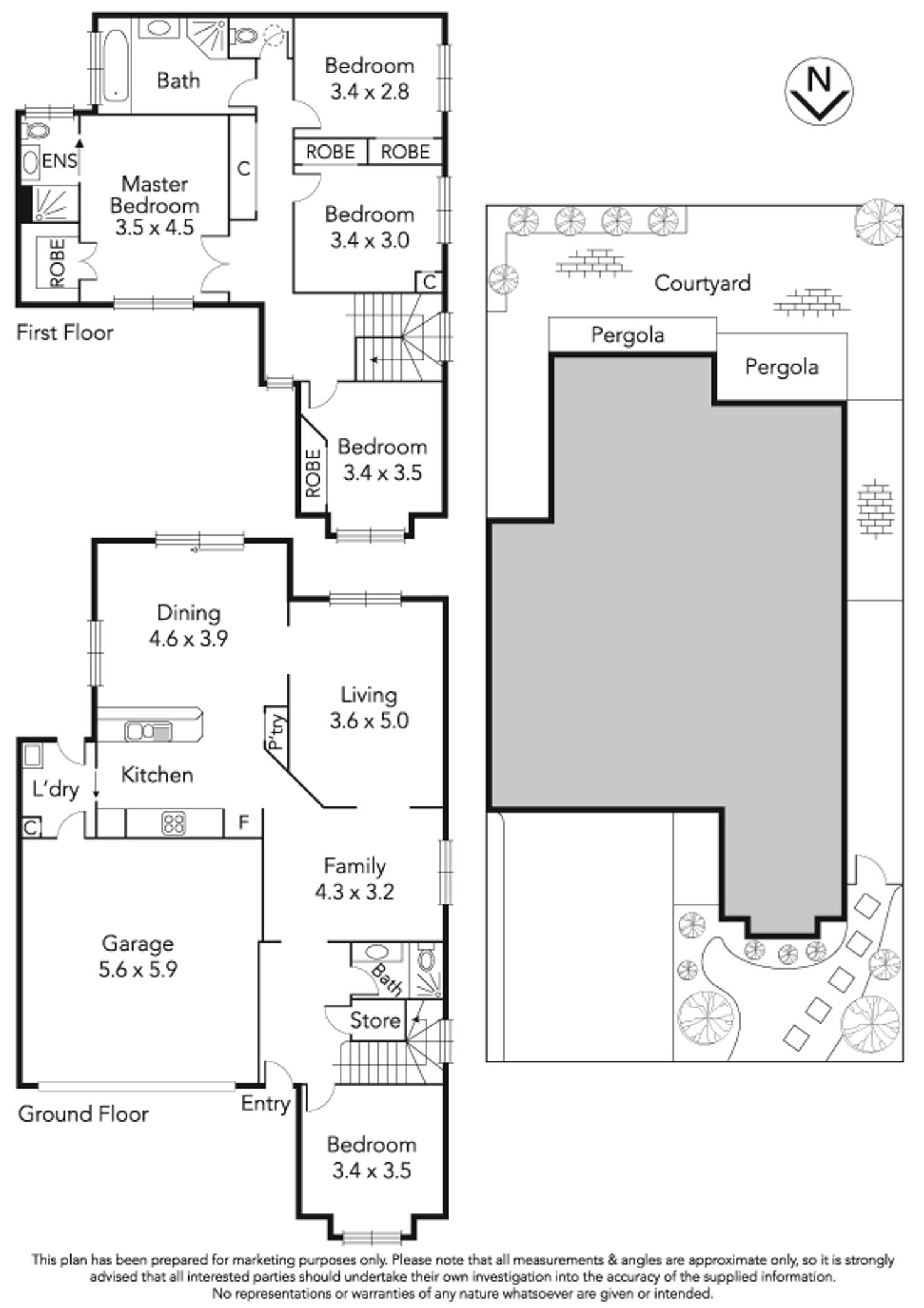 Floorplan of Homely townhouse listing, 14 The Rise, Glen Waverley VIC 3150