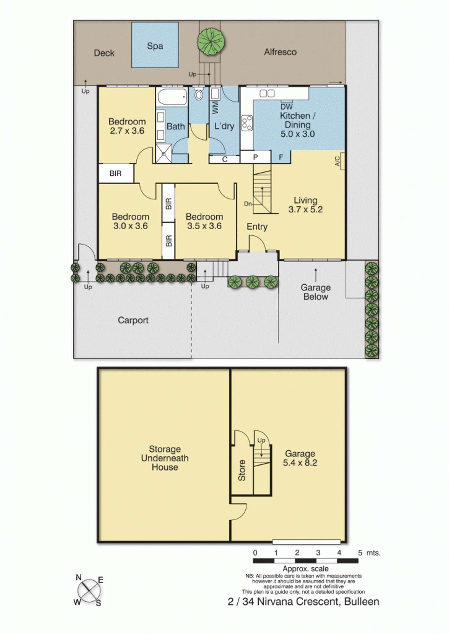 Floorplan of Homely unit listing, 2/34 Nirvana Crescent, Bulleen VIC 3105