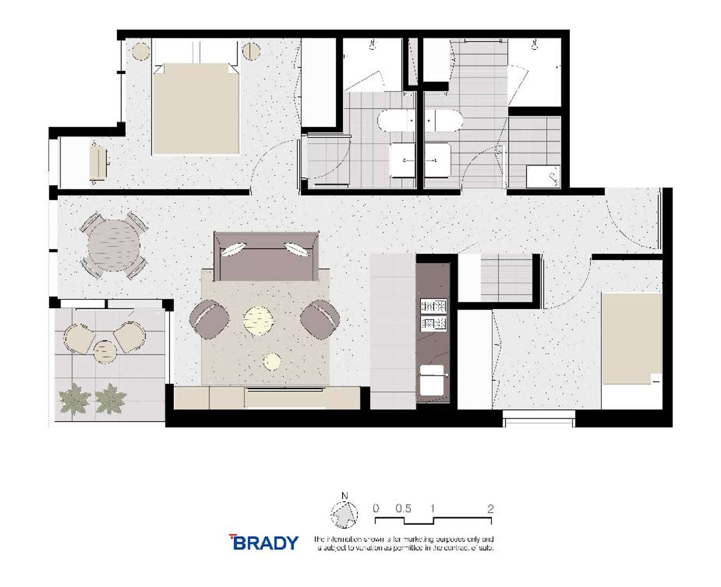 Floorplan of Homely apartment listing, 3206/500 Elizabeth Street, Melbourne VIC 3000