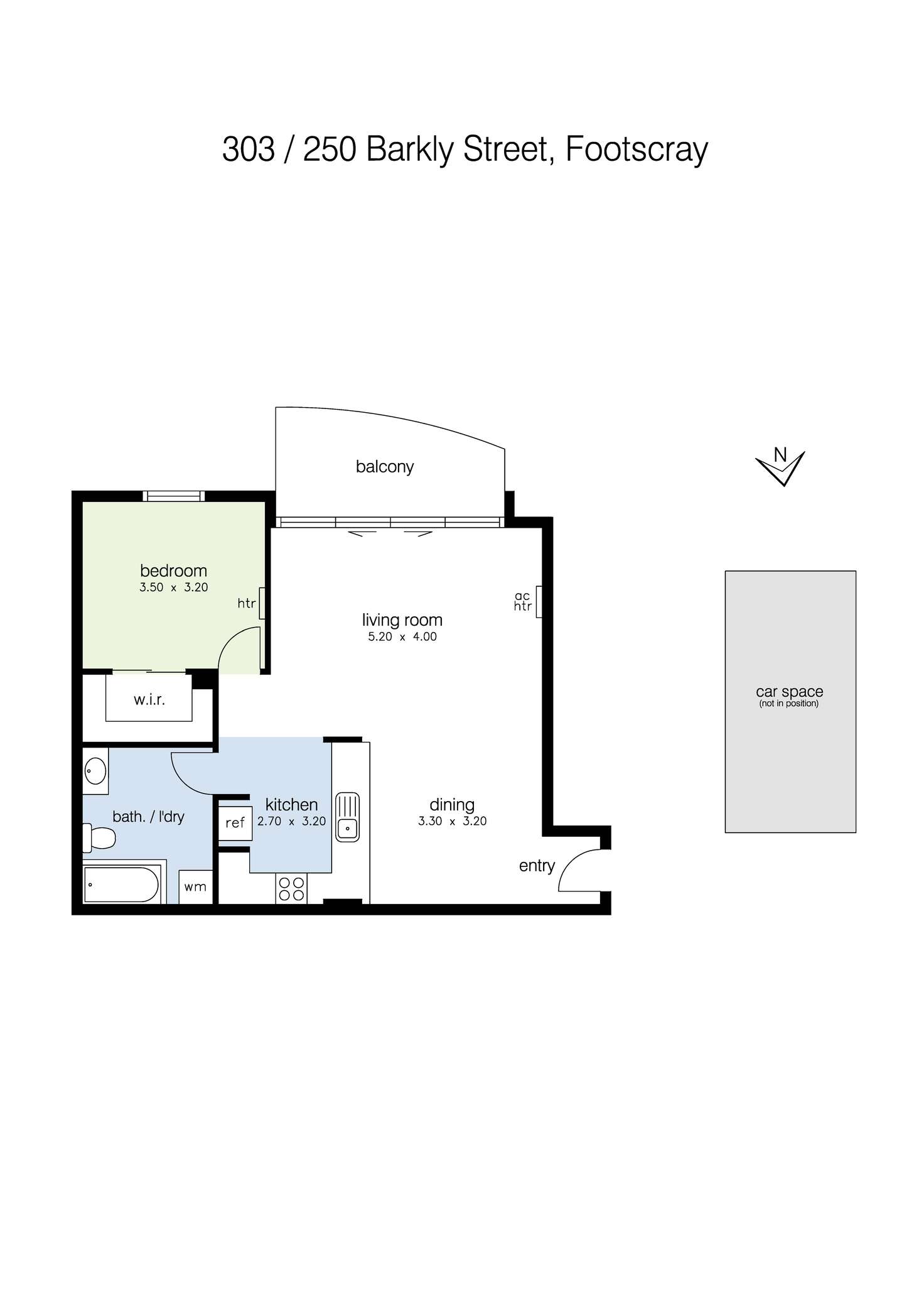 Floorplan of Homely apartment listing, 303/250 Barkly Street, Footscray VIC 3011