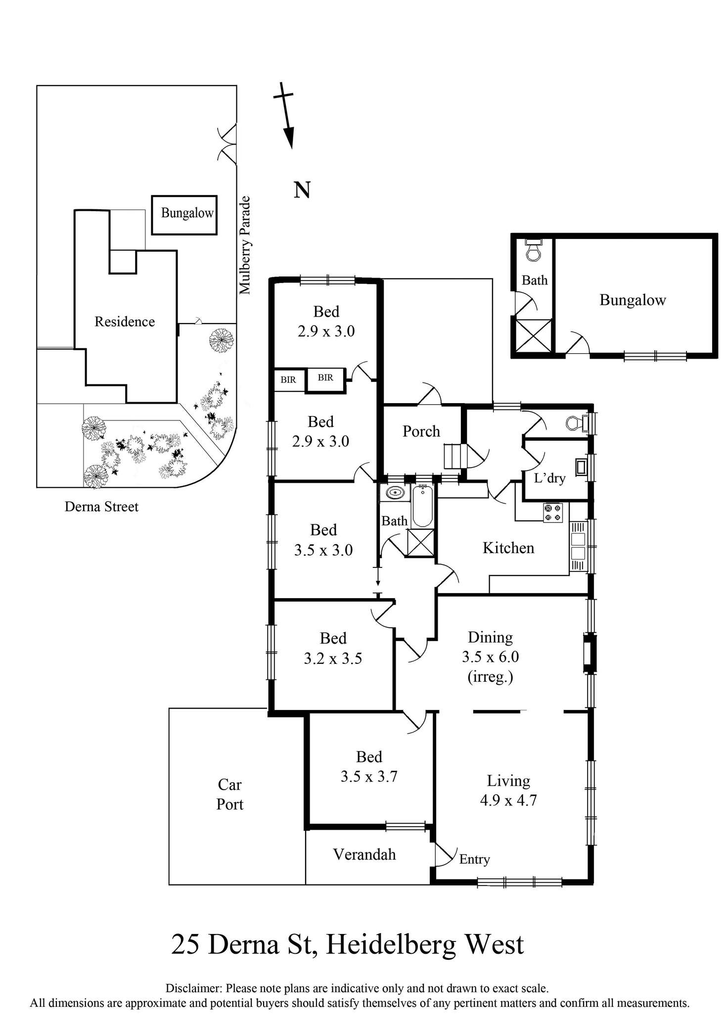 Floorplan of Homely house listing, 25 Derna St, Heidelberg West VIC 3081