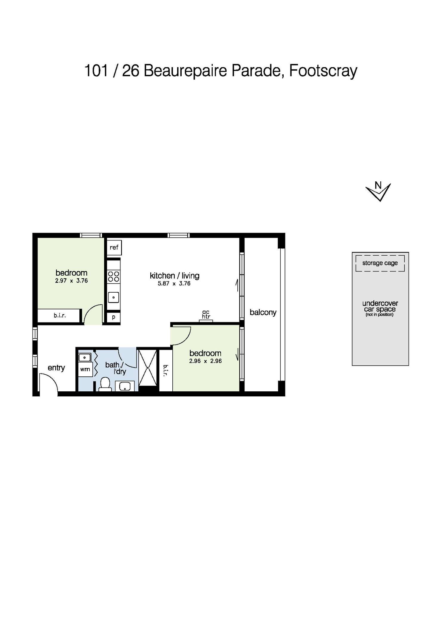 Floorplan of Homely unit listing, 101/26 Beaurepaire Parade, Footscray VIC 3011