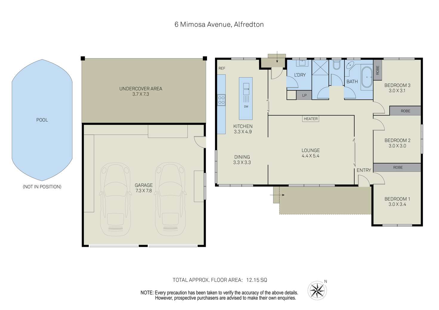 Floorplan of Homely house listing, 6 Mimosa Avenue, Alfredton VIC 3350