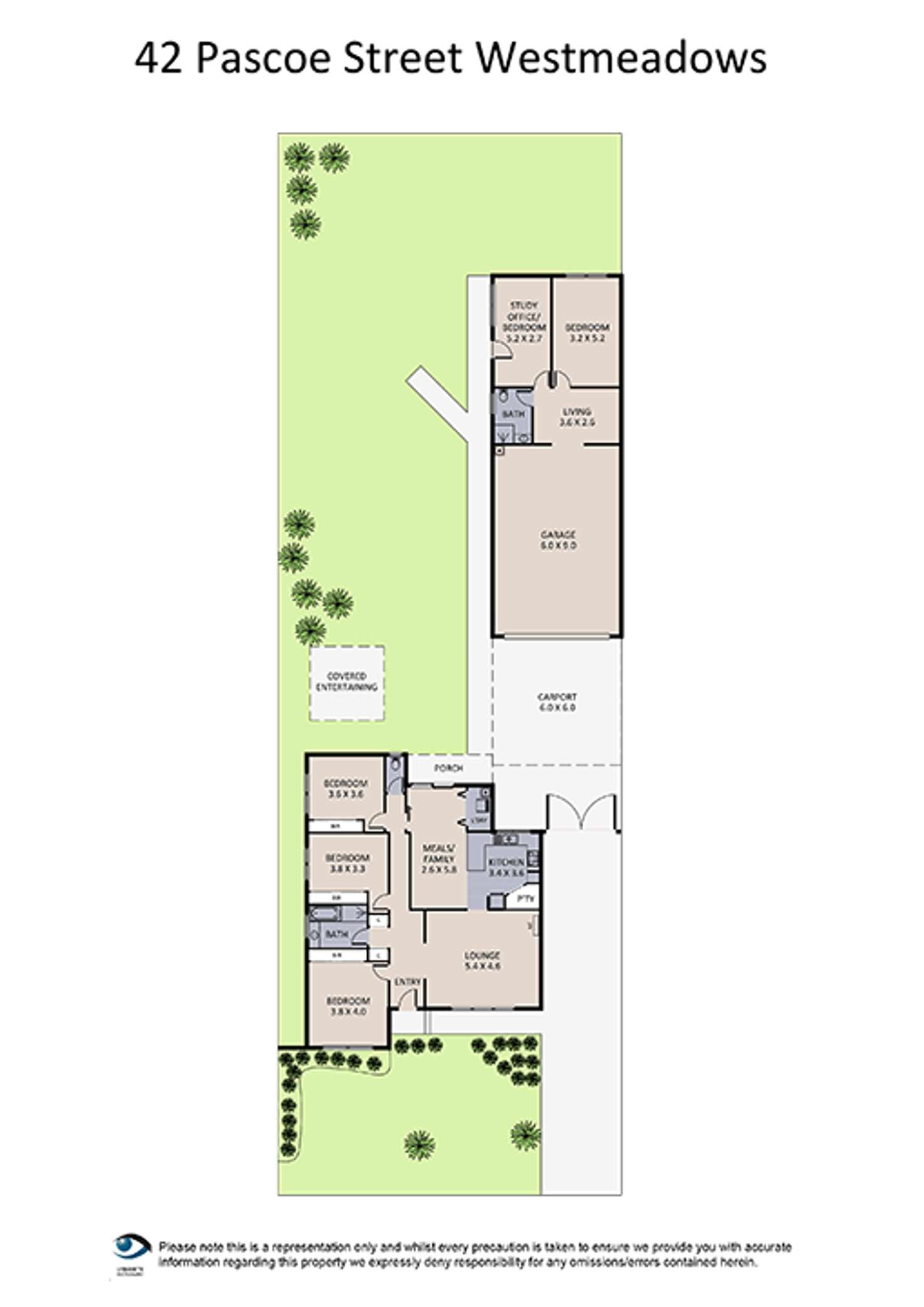 Floorplan of Homely house listing, 42 Pascoe Street, Westmeadows VIC 3049