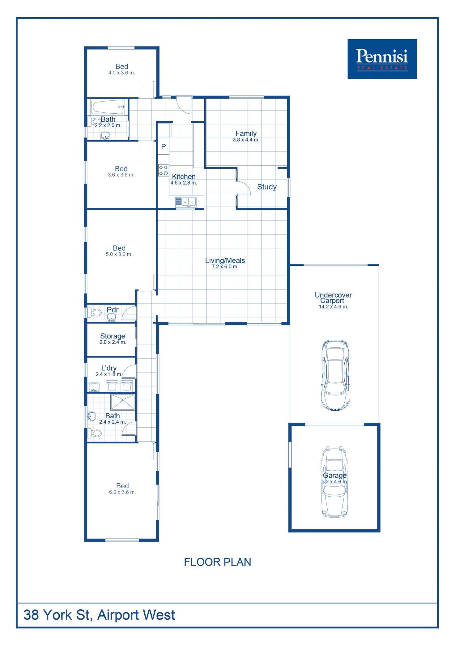 Floorplan of Homely house listing, 38 York Street, Airport West VIC 3042