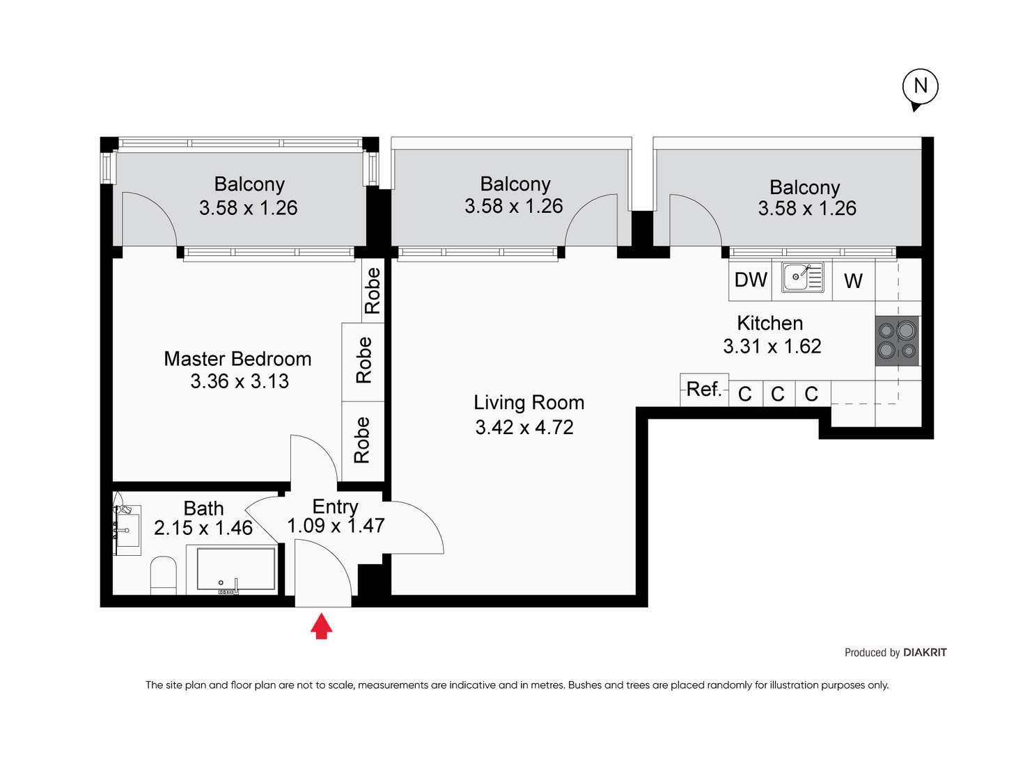 Floorplan of Homely apartment listing, 12C/12 Marine Parade, St Kilda VIC 3182