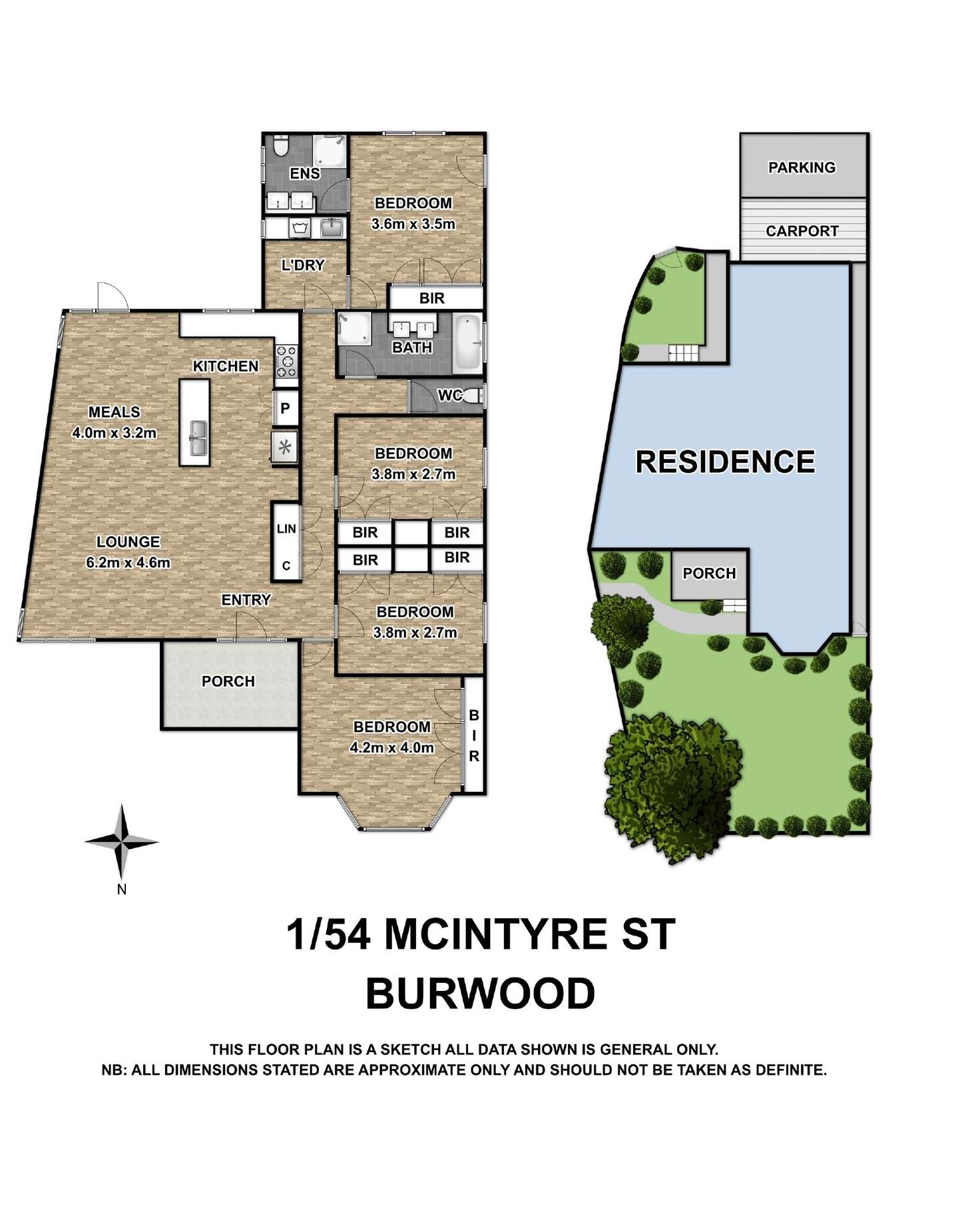Floorplan of Homely townhouse listing, 1/54 McIntyre Street, Burwood VIC 3125