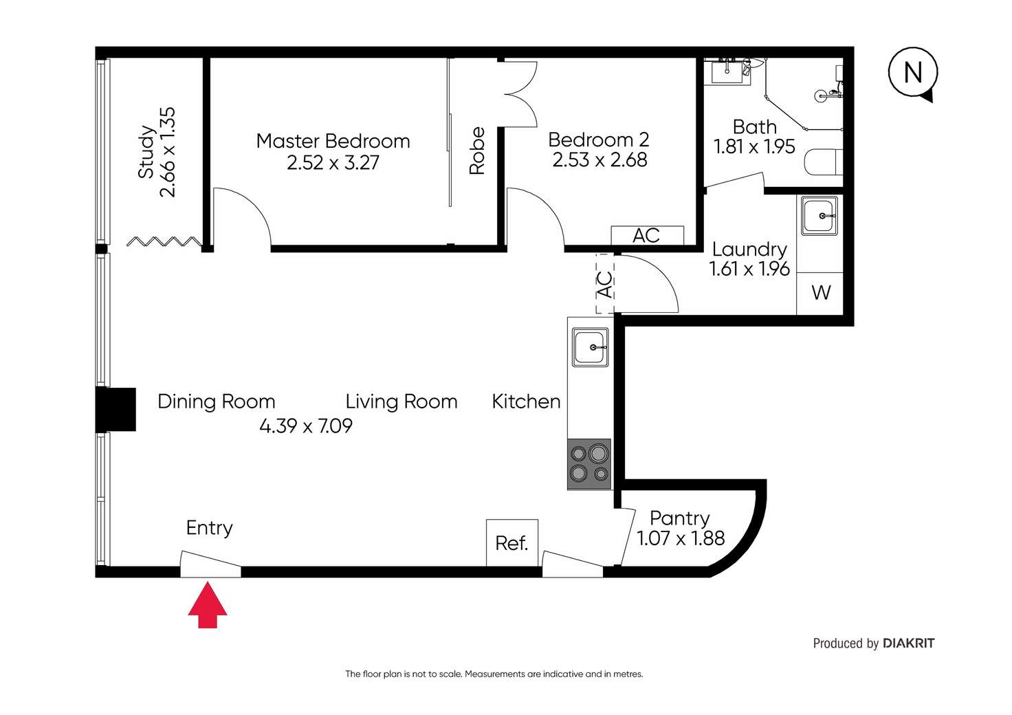 Floorplan of Homely apartment listing, Unit 1/47 Johnston Street, Port Melbourne VIC 3207