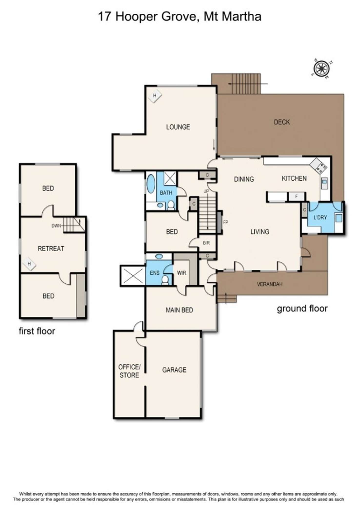 Floorplan of Homely house listing, 17 Hooper Grove, Mount Martha VIC 3934