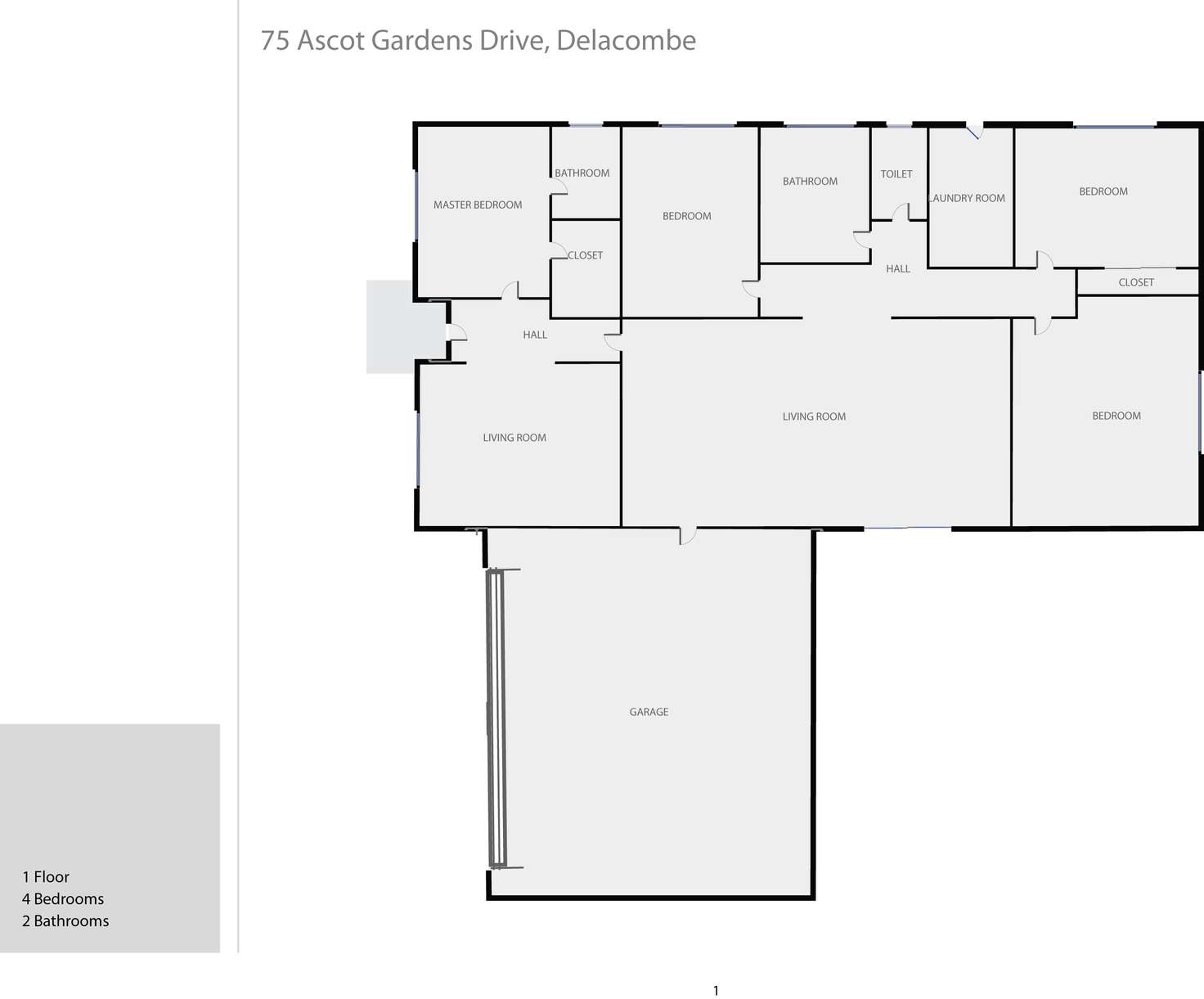 Floorplan of Homely house listing, 75 Ascot Gardens Drive, Delacombe VIC 3356