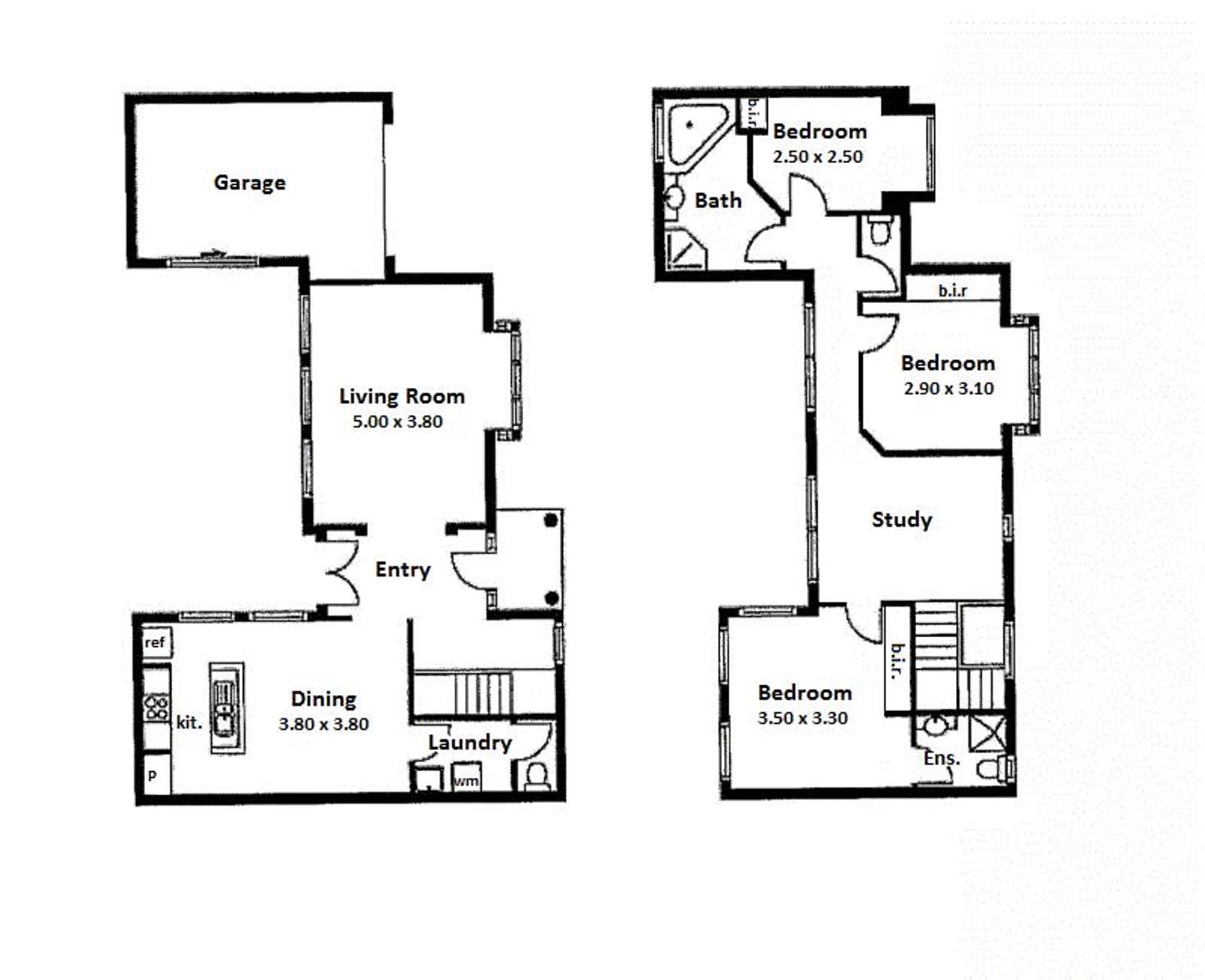 Floorplan of Homely townhouse listing, 2/34 Bent Street, Altona VIC 3018