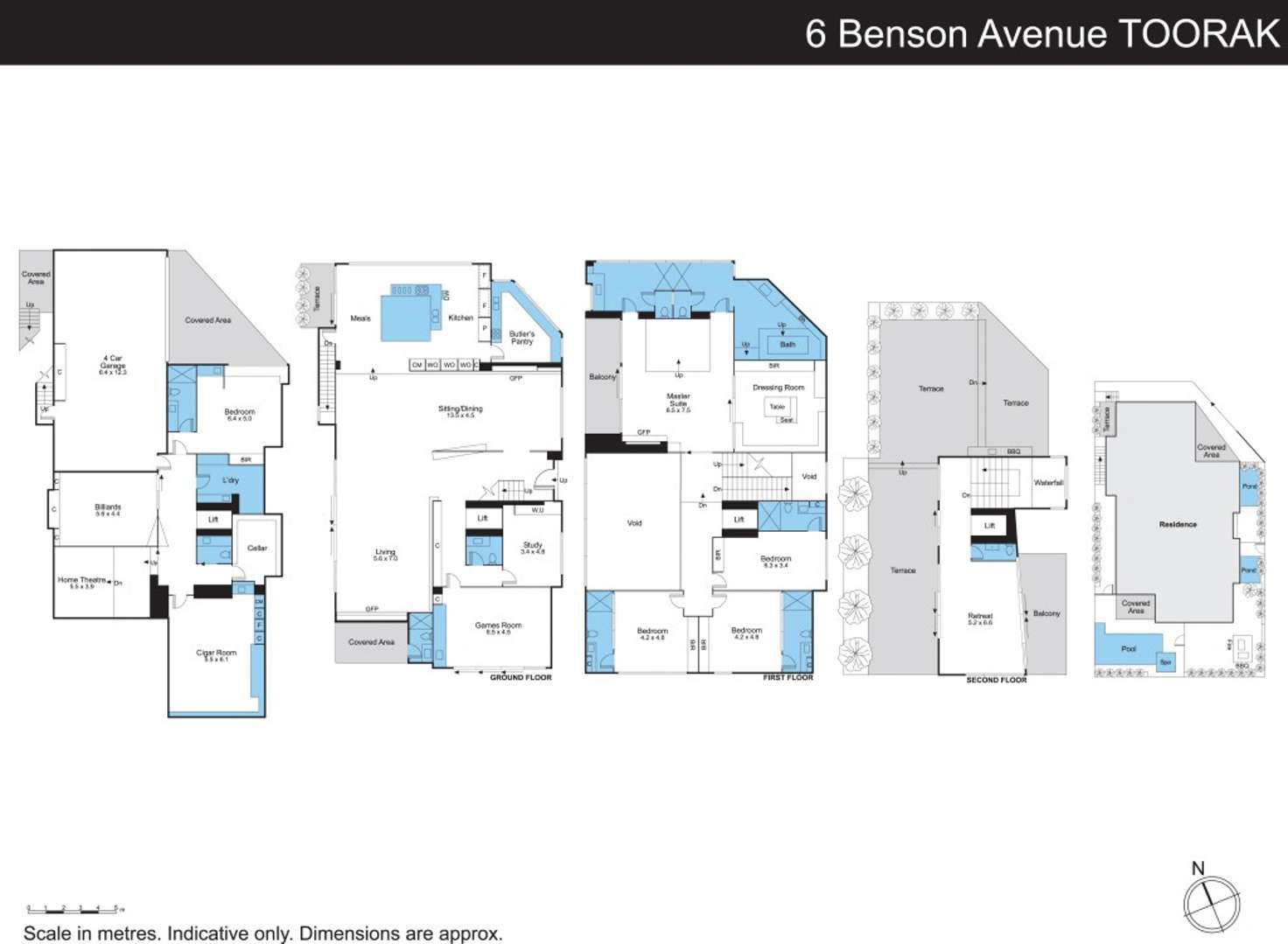 Floorplan of Homely house listing, 6 Benson Avenue, Toorak VIC 3142