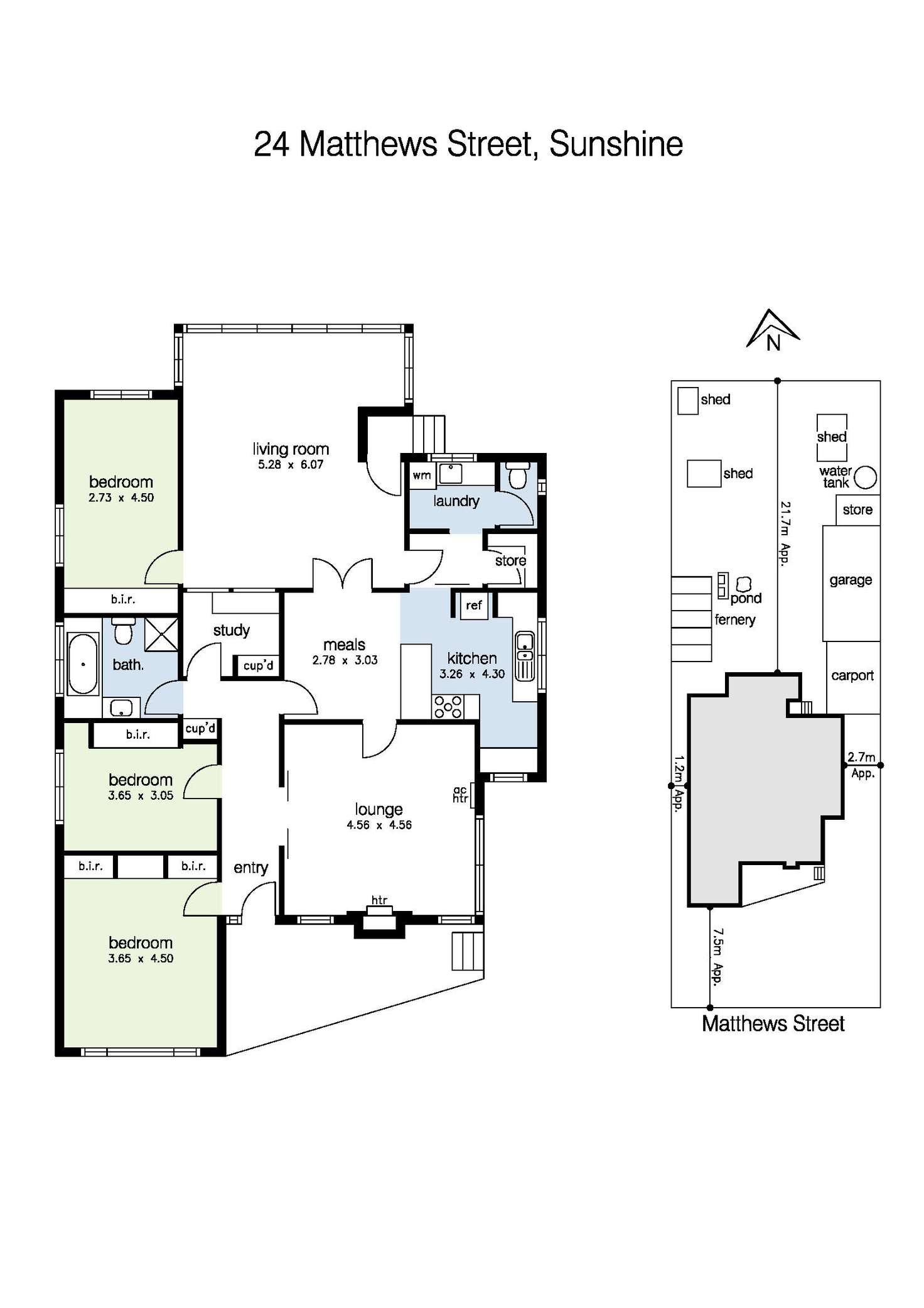 Floorplan of Homely house listing, 24 Matthews Street, Sunshine VIC 3020