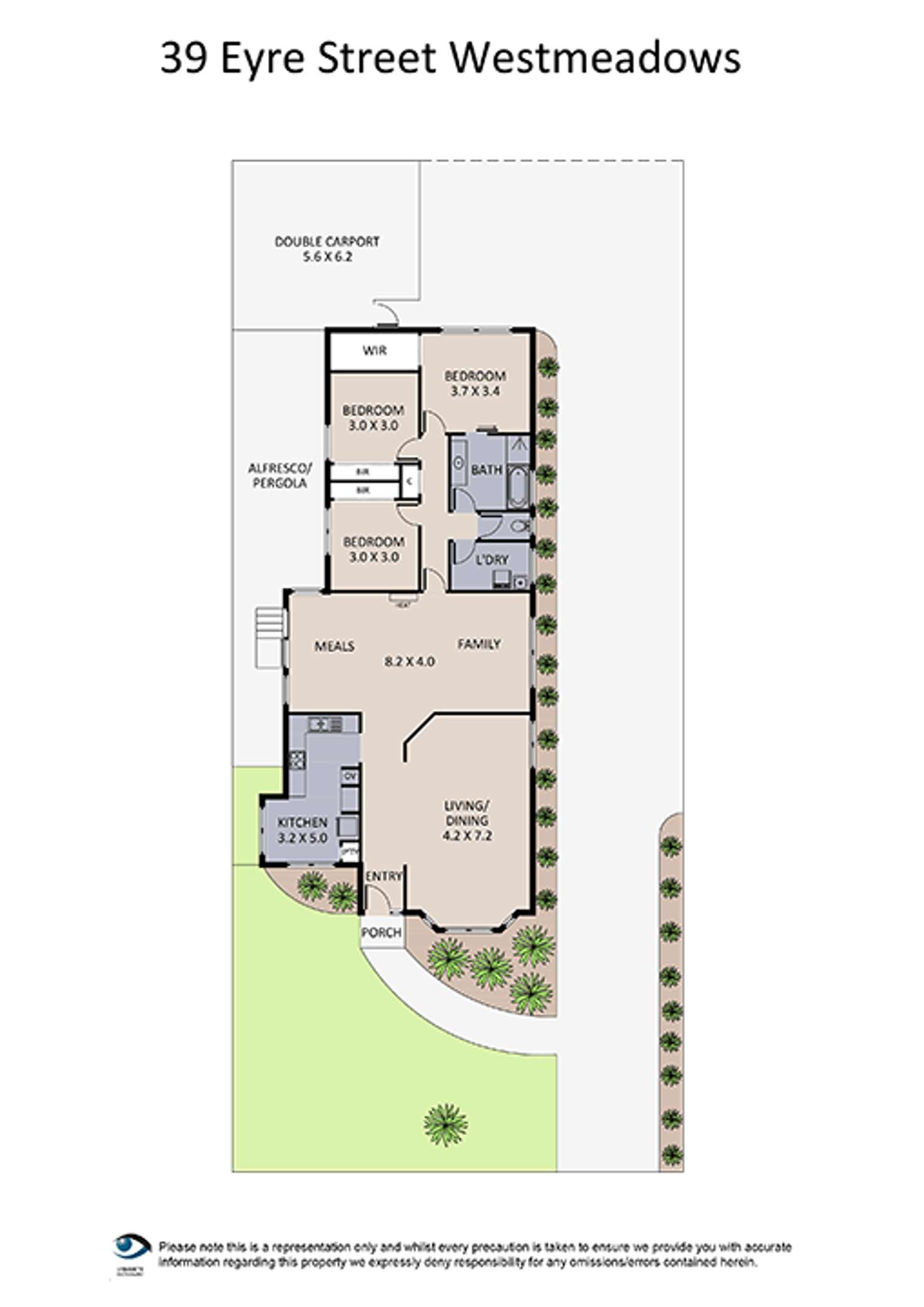 Floorplan of Homely villa listing, 39 Eyre Street, Westmeadows VIC 3049
