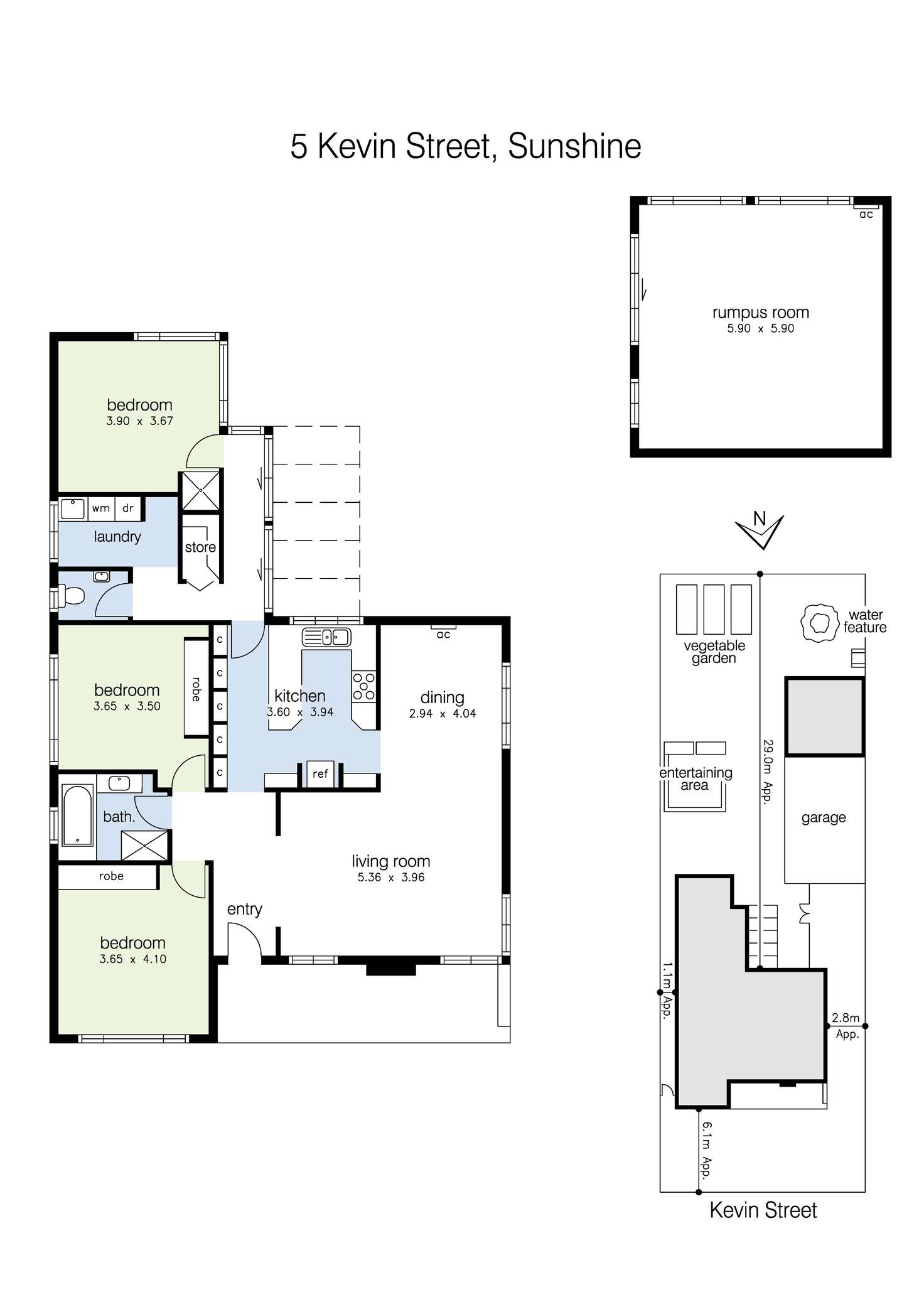 Floorplan of Homely house listing, 5 Kevin Street, Sunshine VIC 3020