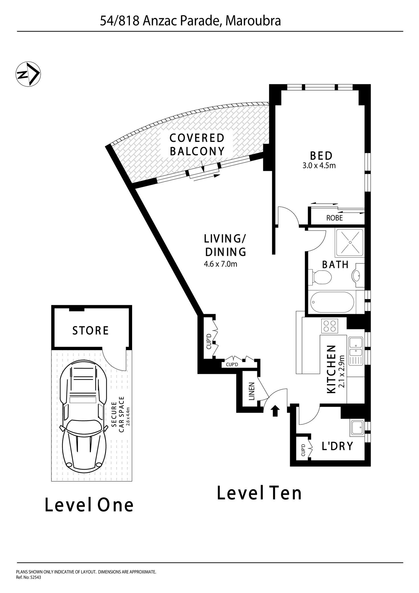 Floorplan of Homely apartment listing, 54/818 Anzac Parade, Maroubra NSW 2035