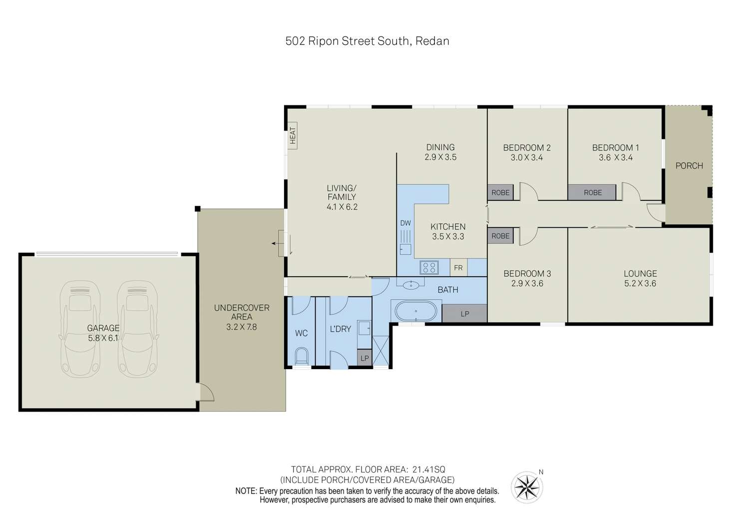 Floorplan of Homely house listing, 502 Ripon Street South, Ballarat Central VIC 3350