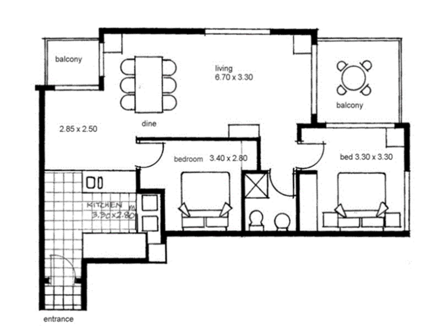 Floorplan of Homely apartment listing, 502/91 - 97 North Terrace, Adelaide SA 5000
